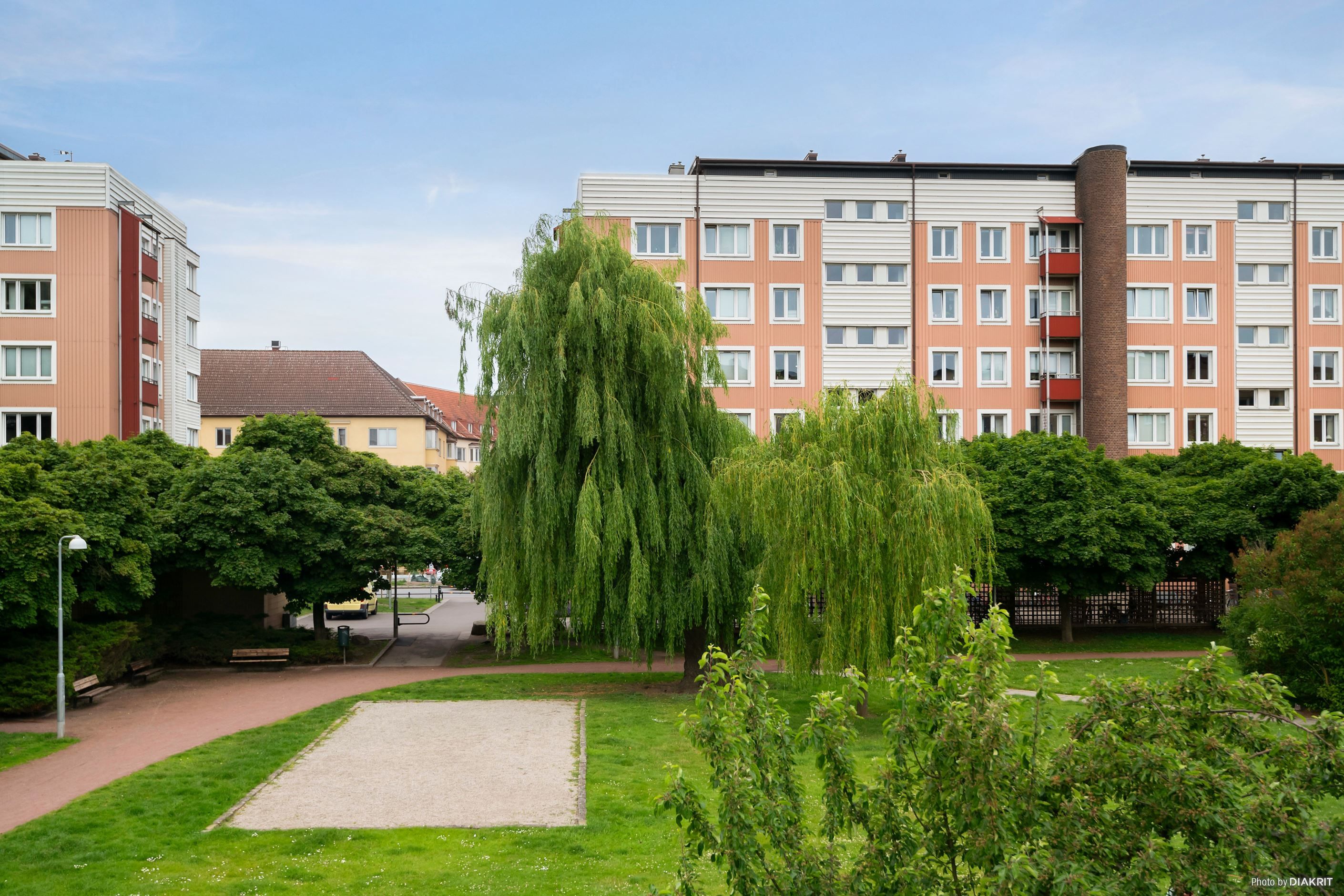 Utsikt mot innergård