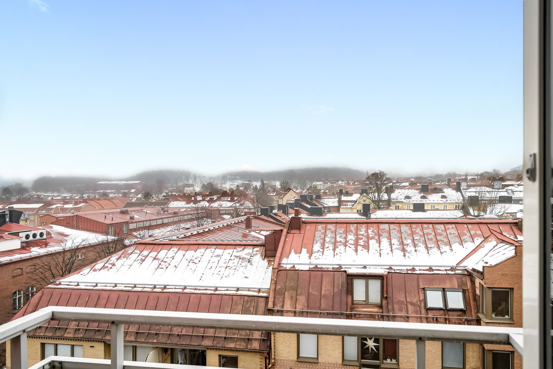 Fantastisk utsikt över Bagaregårdens takåsar