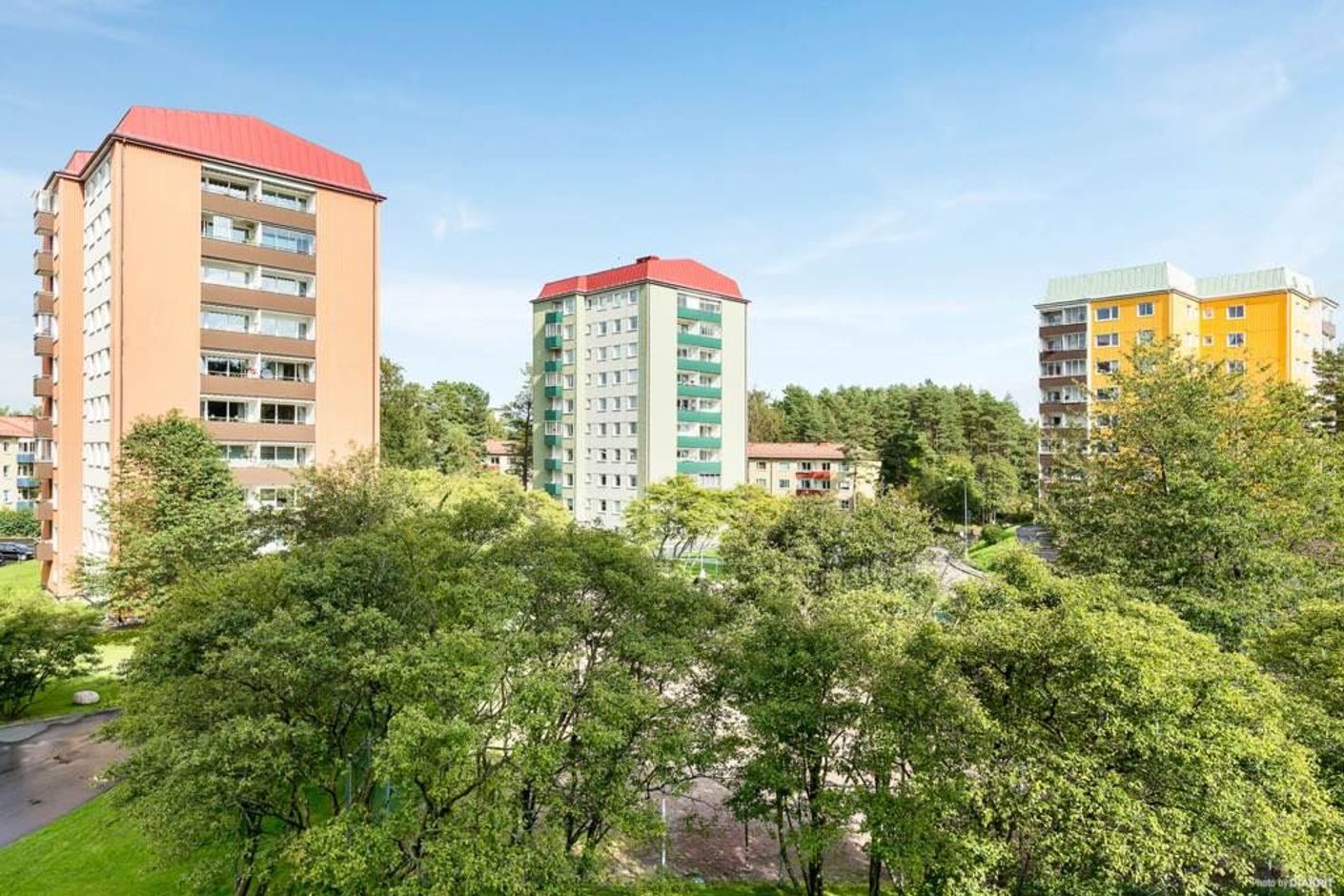 Lågupplöst Grönskande omgivningar om sommaren