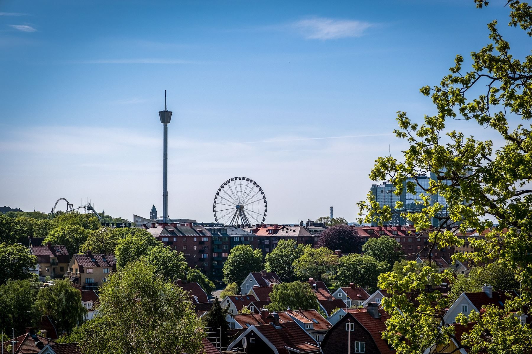 Utsikt över Liseberg och Göteborg stad!