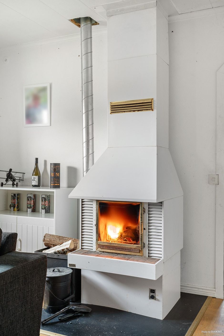 Värmande kamin