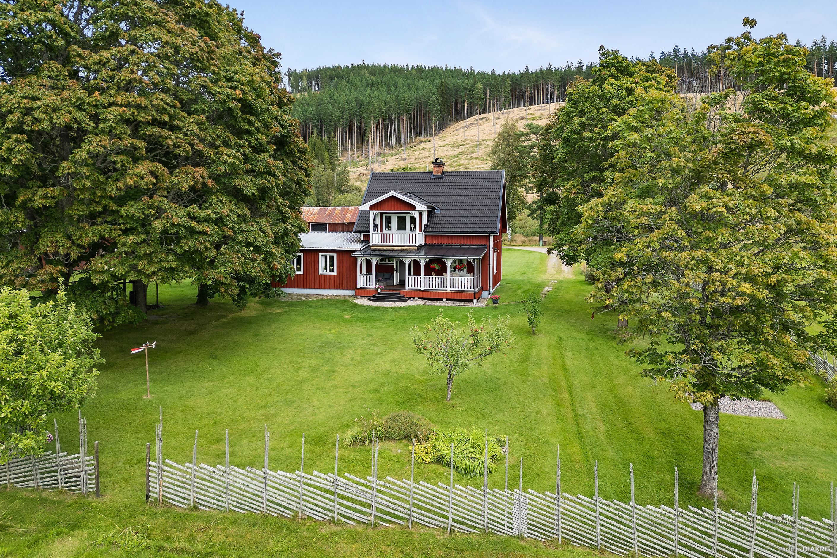 Trädgård på husets framsida