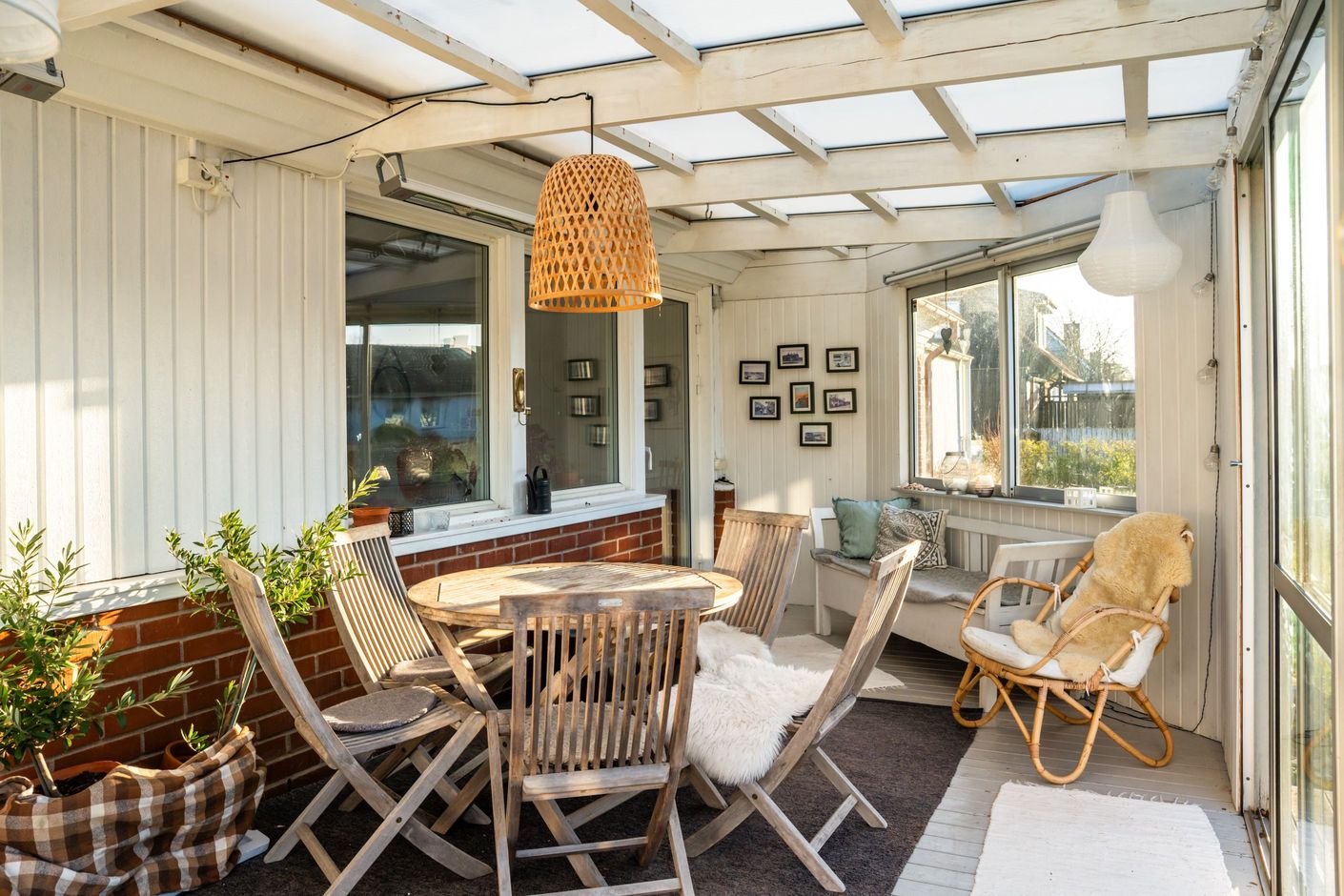 Härligt inglasat uterum!