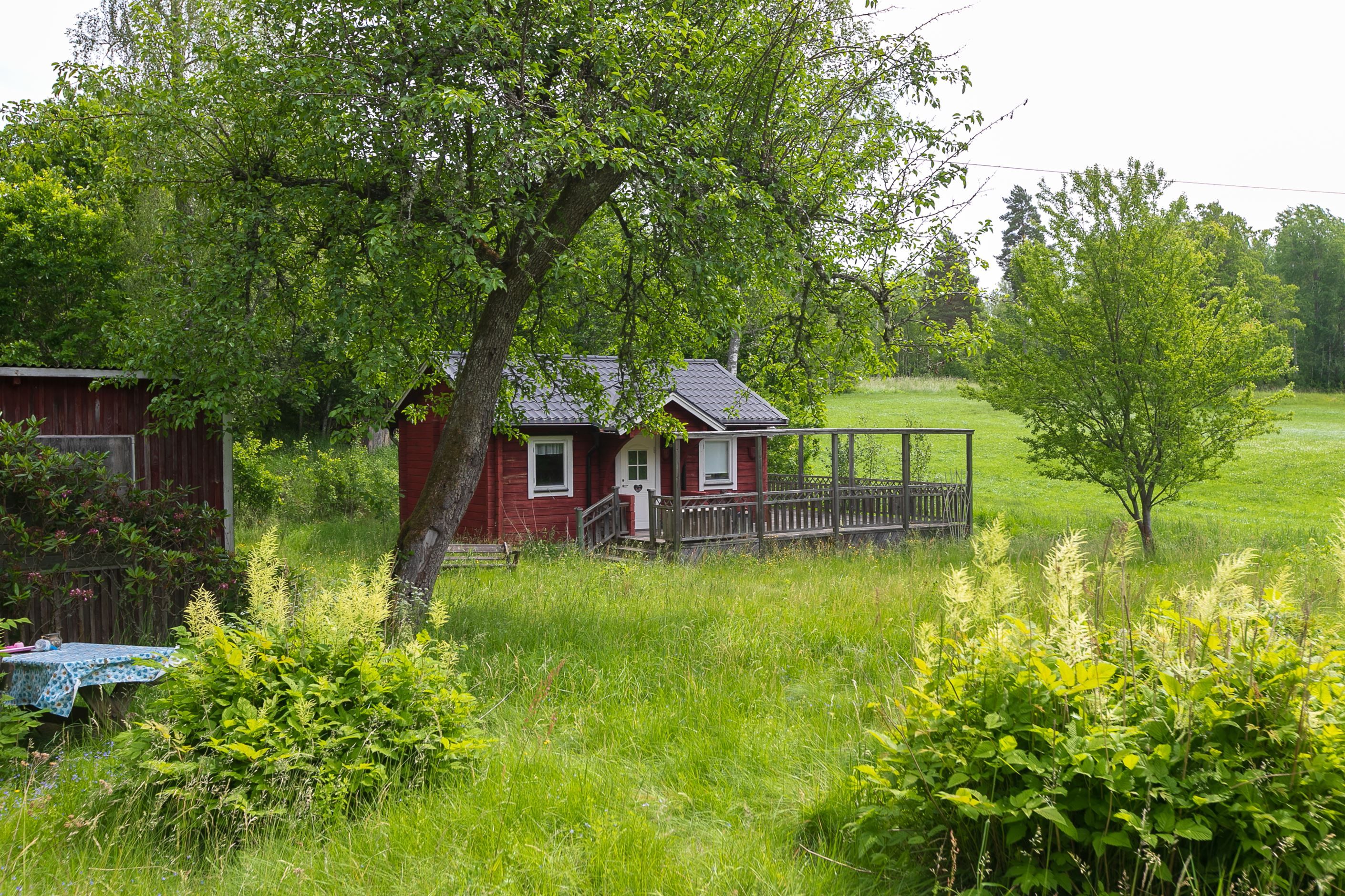 Vy över gäststugan