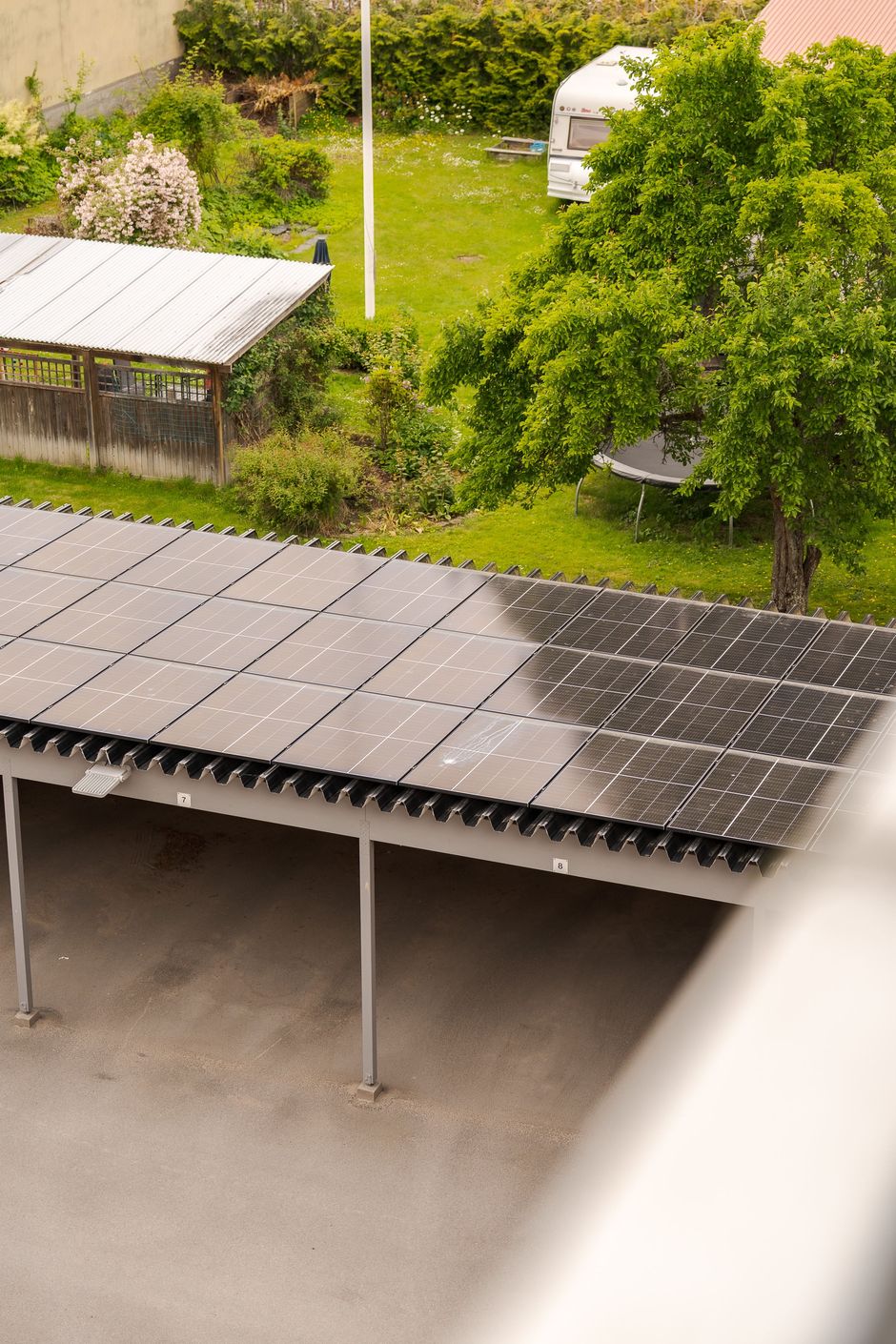 Carport med solceller