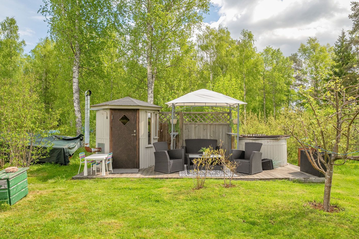 Bastun, avkoppling och badtunna