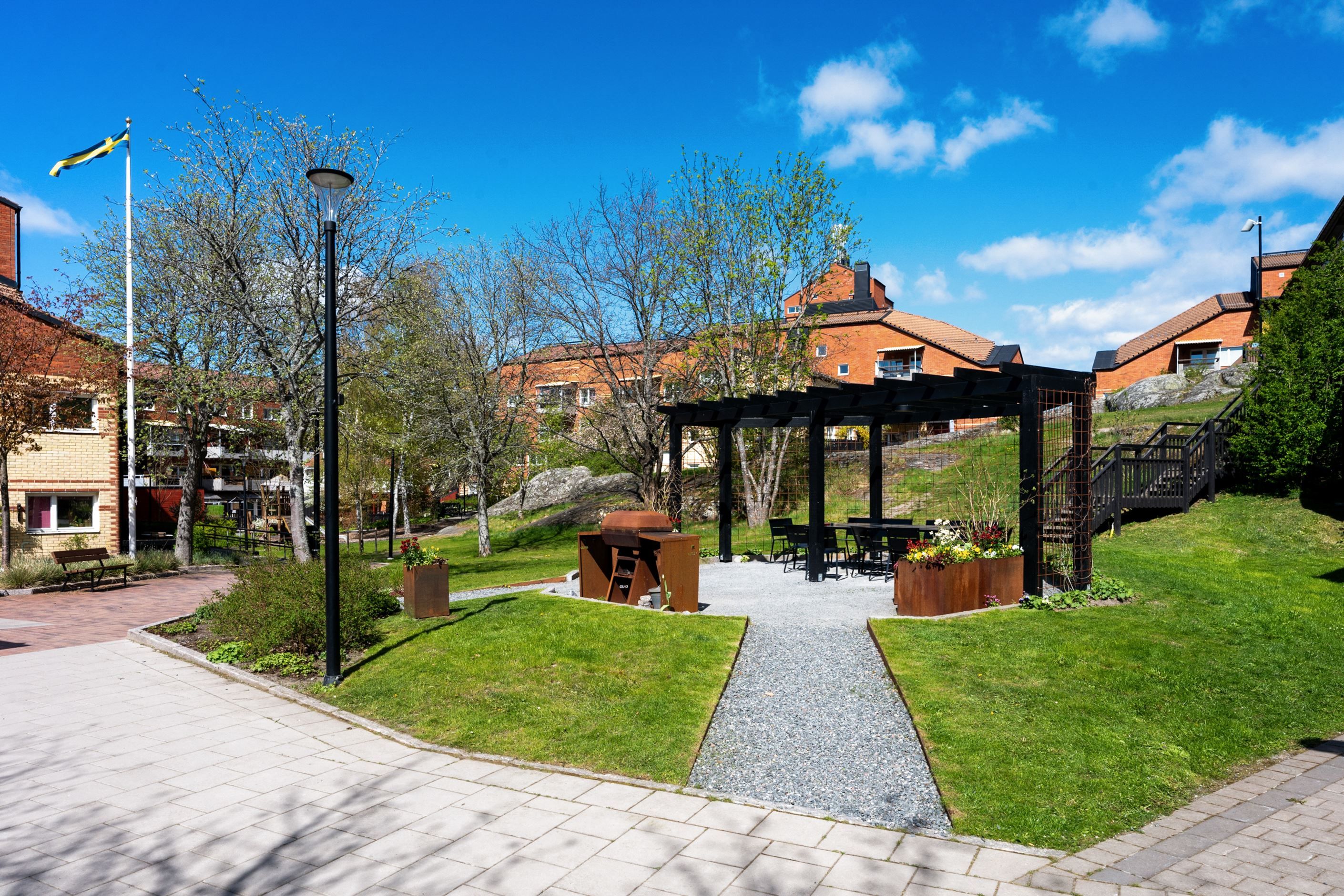 Föreningens grillplats på innergården