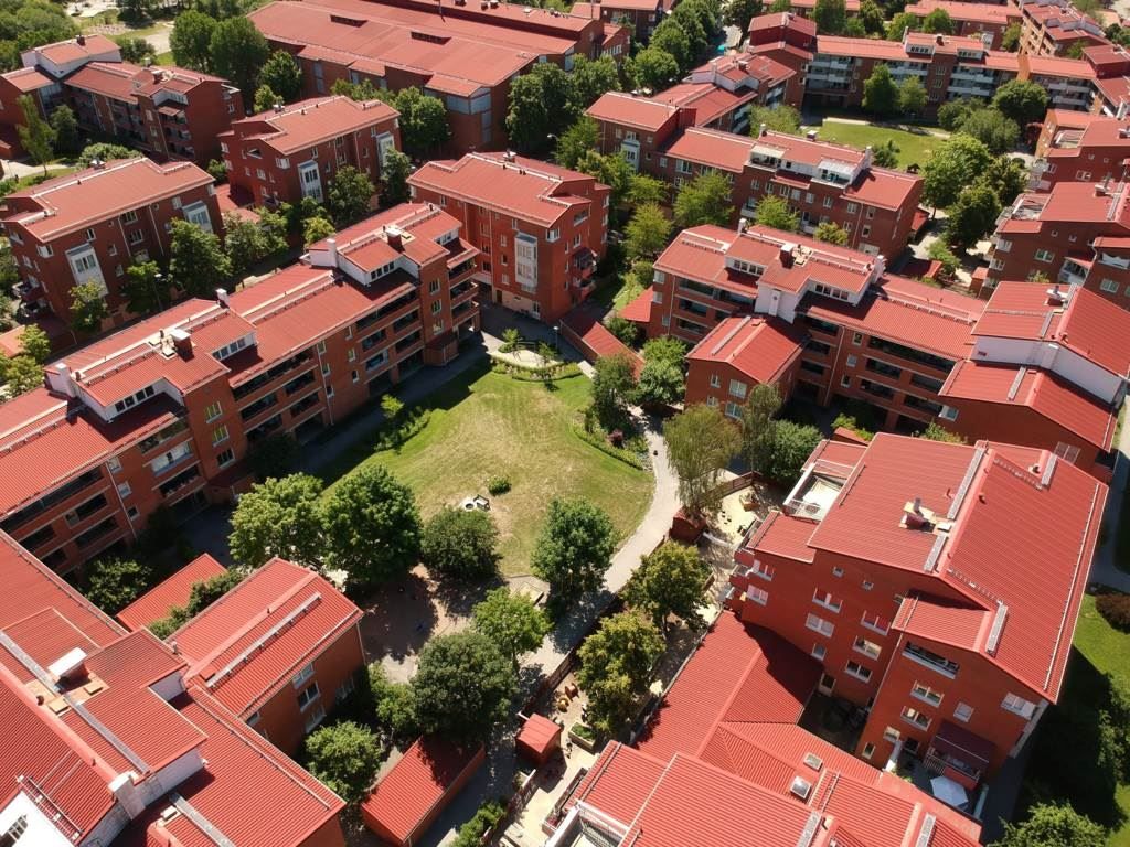 Drönarvy över innergården