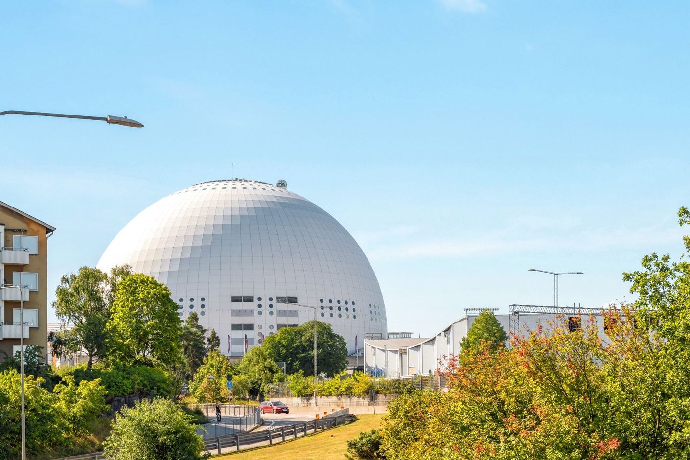 Globen sett från området