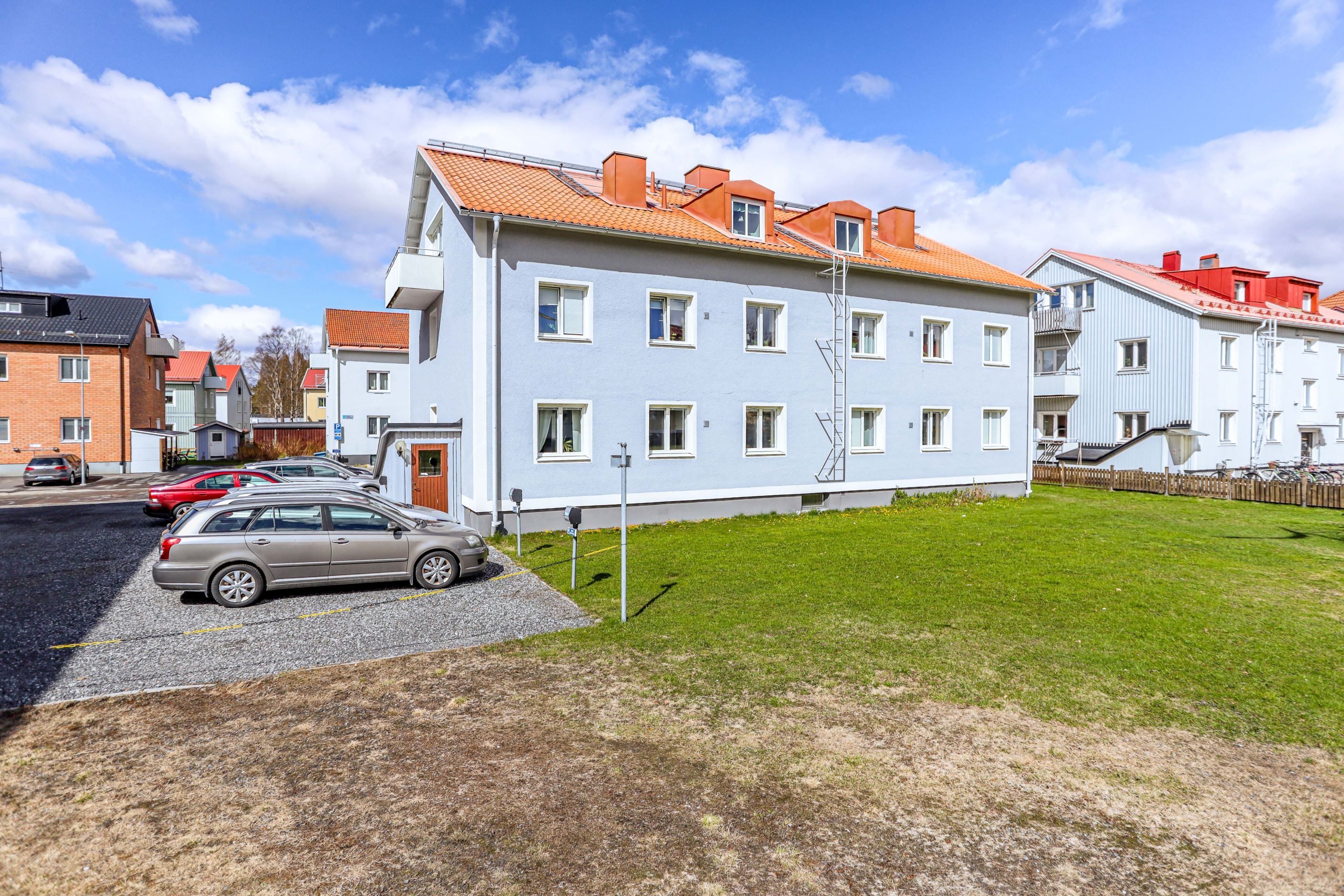 Balkong  på gaveln i söderläge