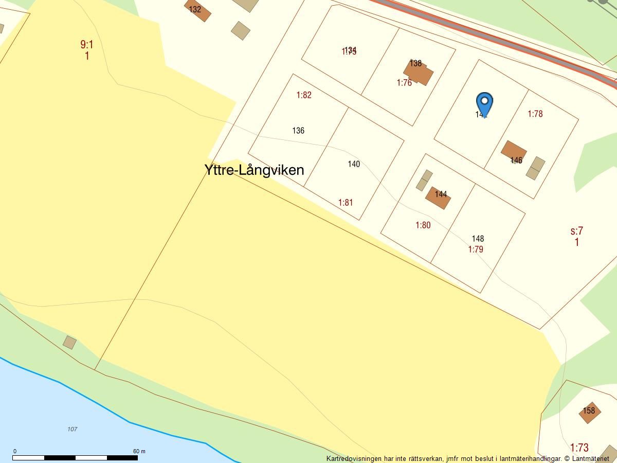 Fastighetskarta Yttre-långviken 142