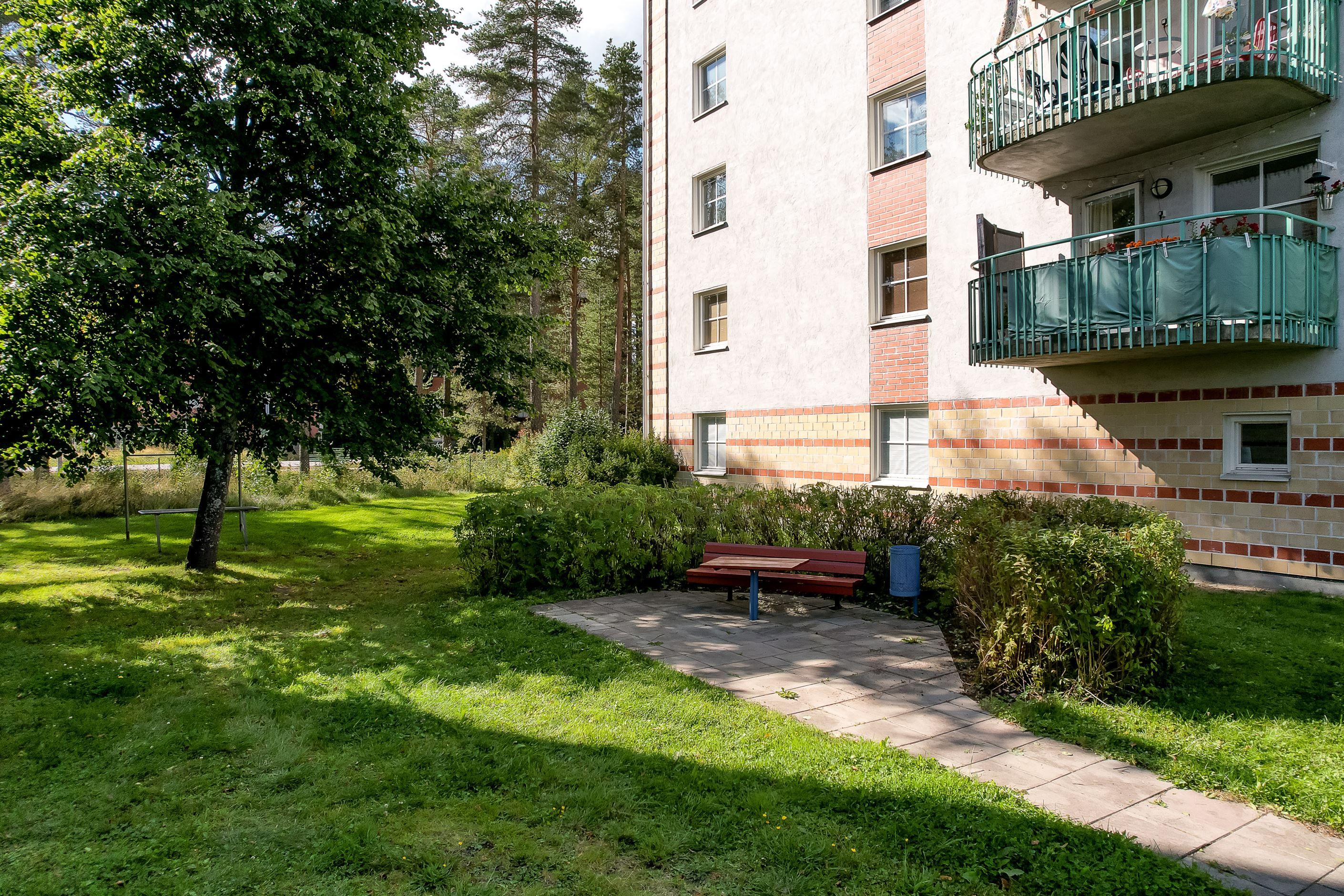 Uteplats utanför huset