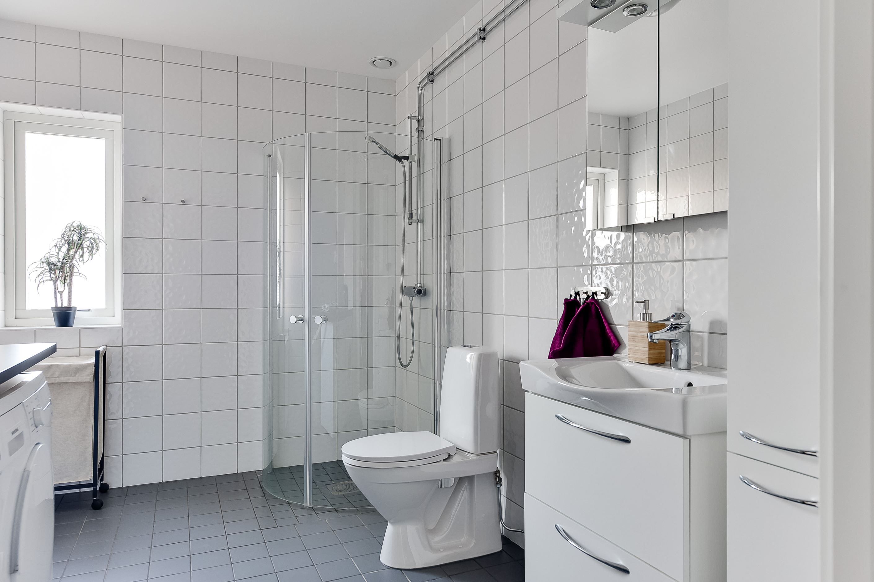 Duschrum med tvättdel