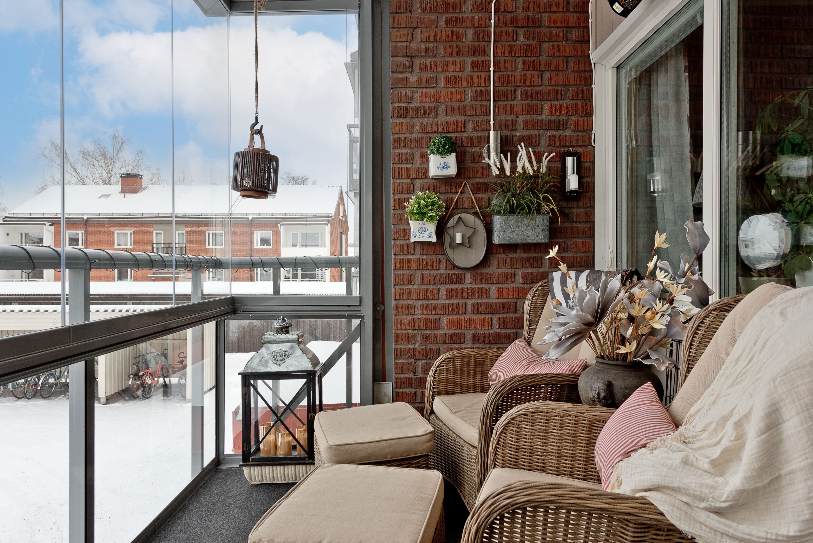 Inglasad balkong - västerläge