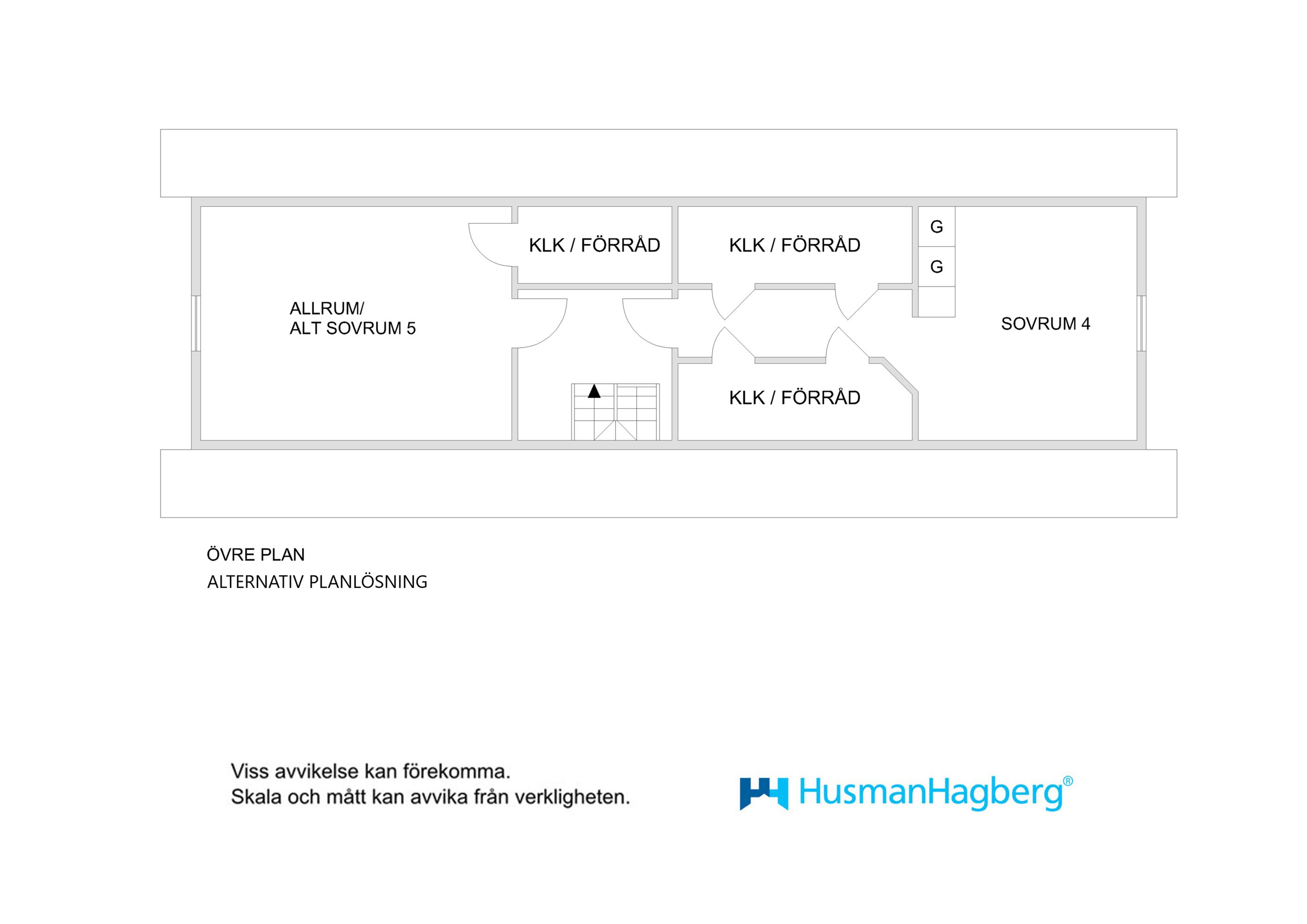 Övre plan - Alternativ Planlösning