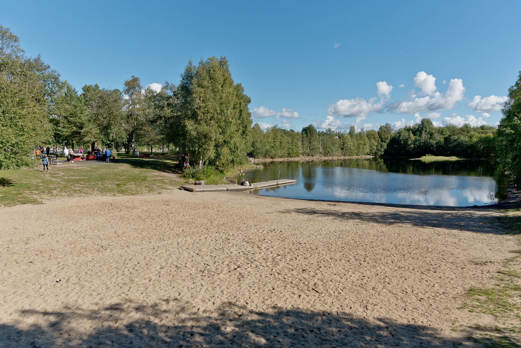 Badplats vid Bölesholmarna