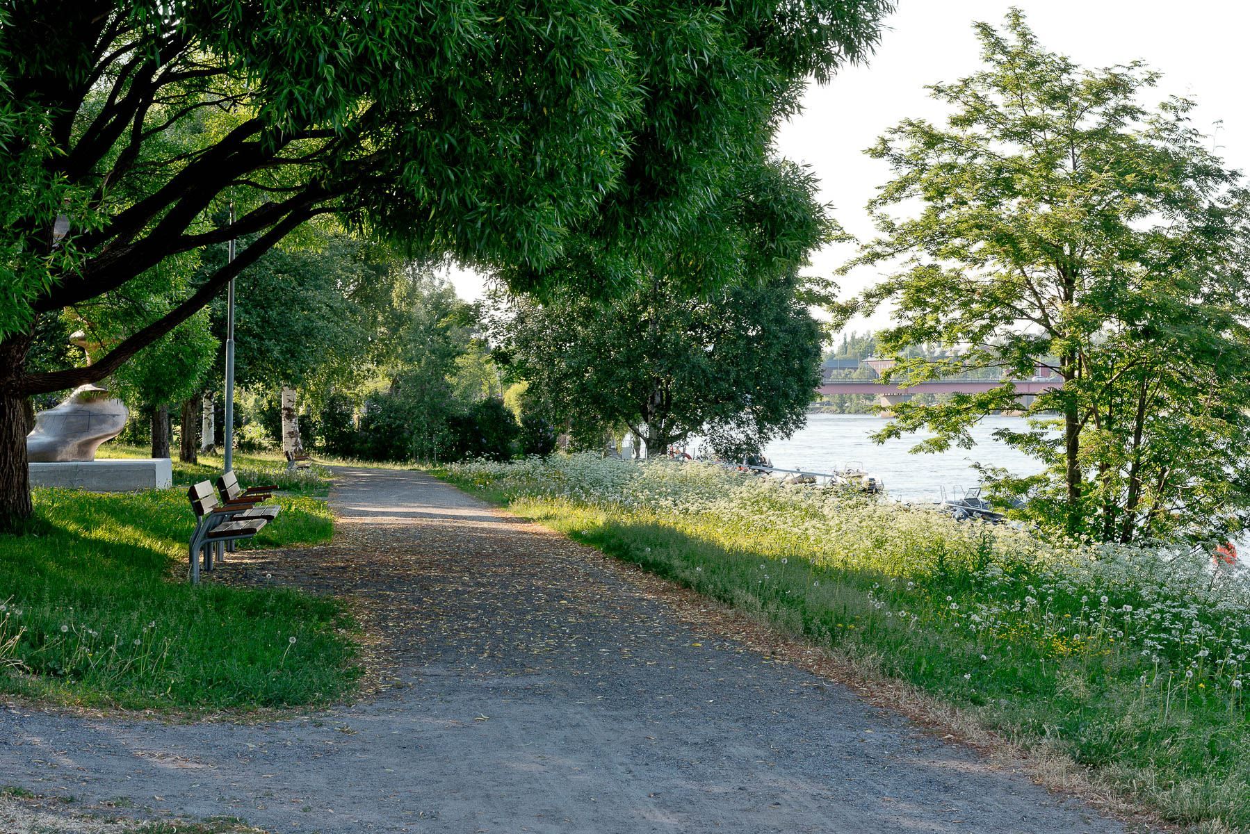 Promenadstråk utmed älven