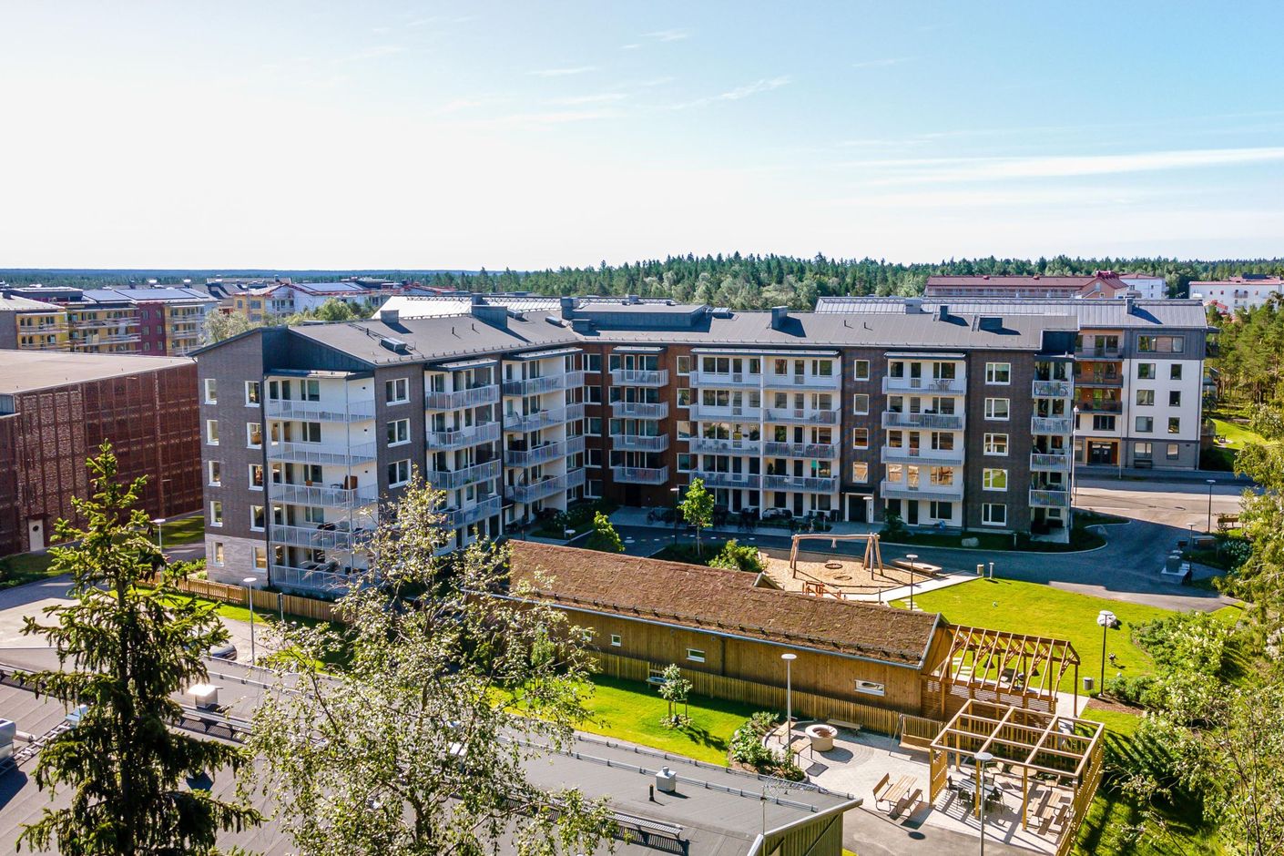 Gemensam innergård.