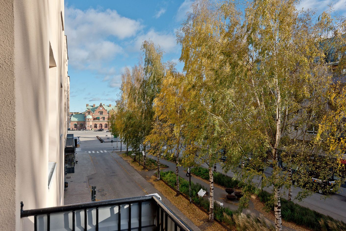 Utsikt från balkongen stationen