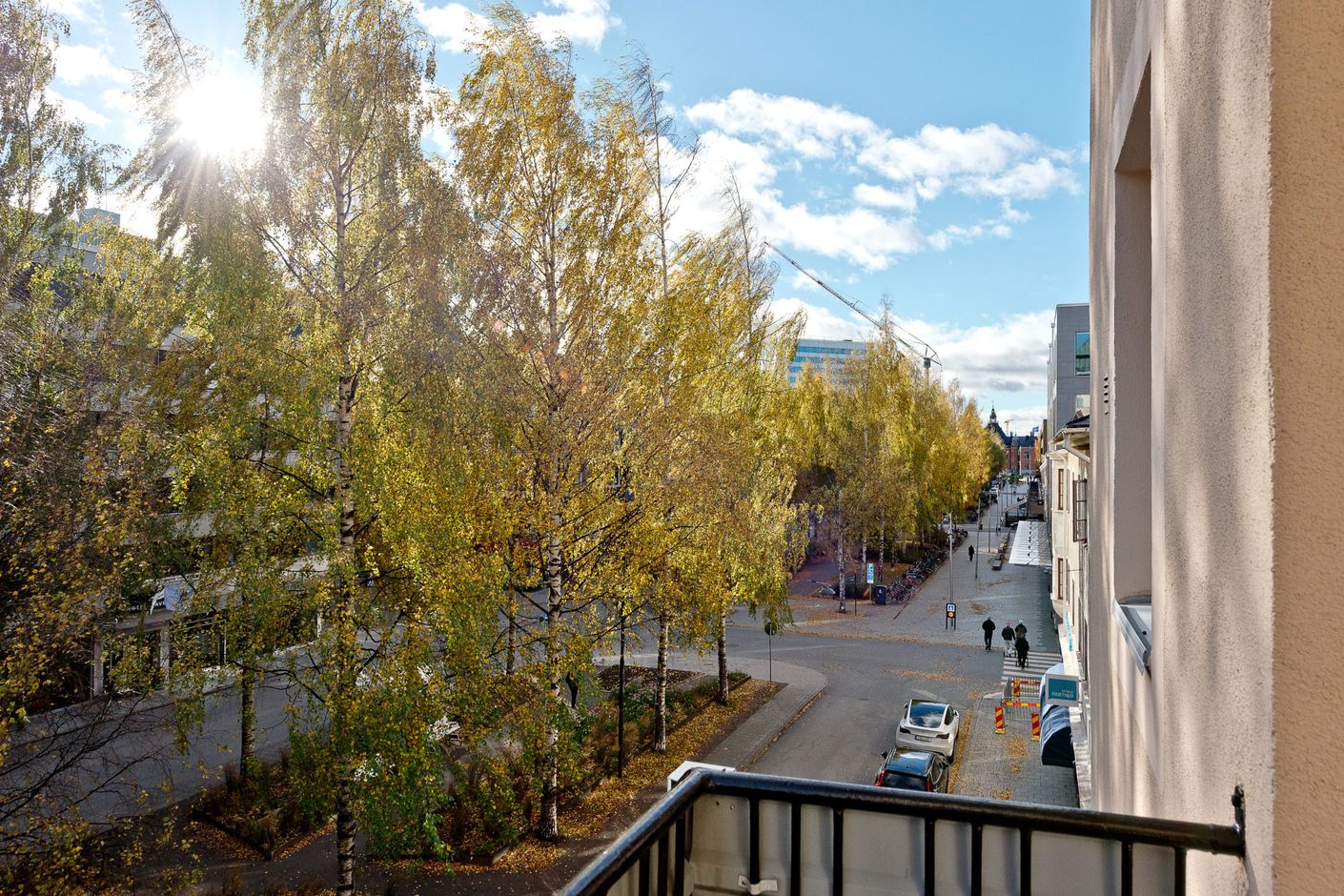 Utsikt från balkongen mot centrum
