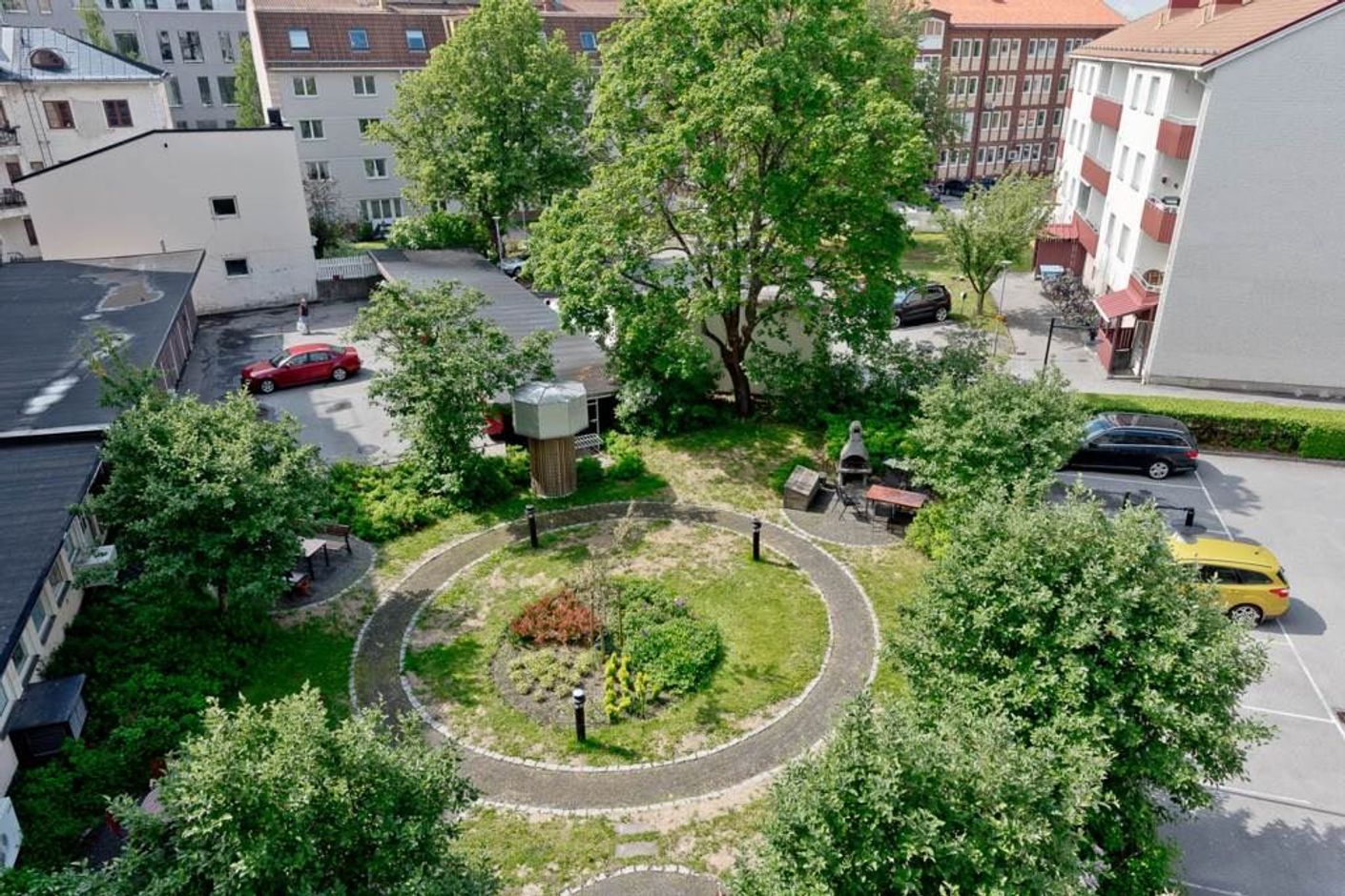 Föreningens uteplats med grill
