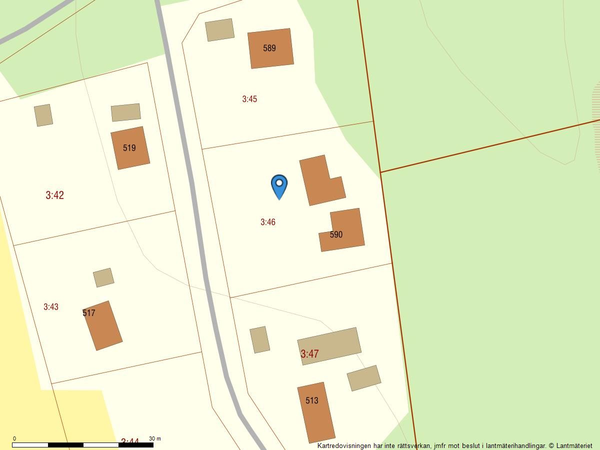 Fastighetskarta - huset är numera ihopbyggt