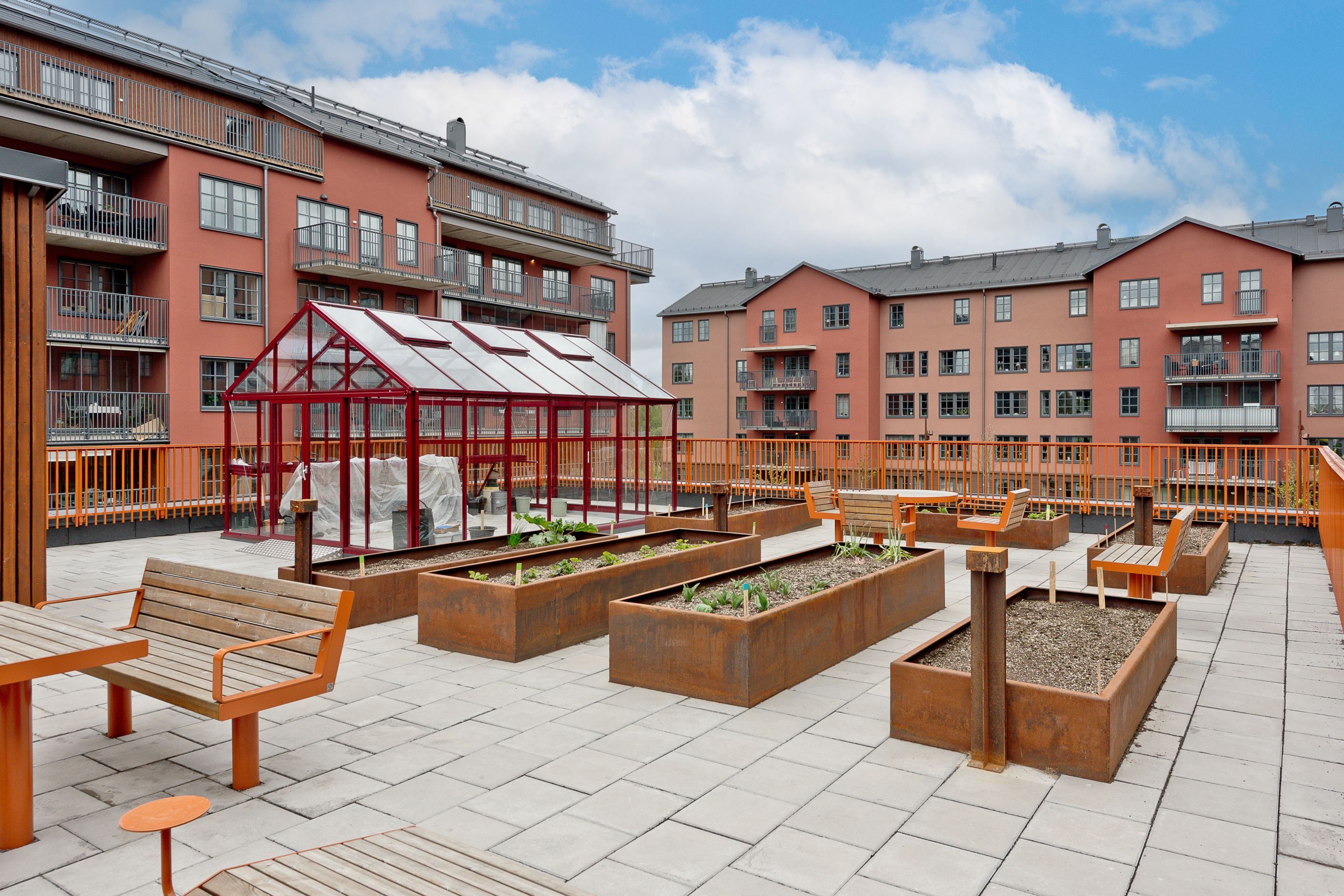 Föreningens terrass på orangeriet