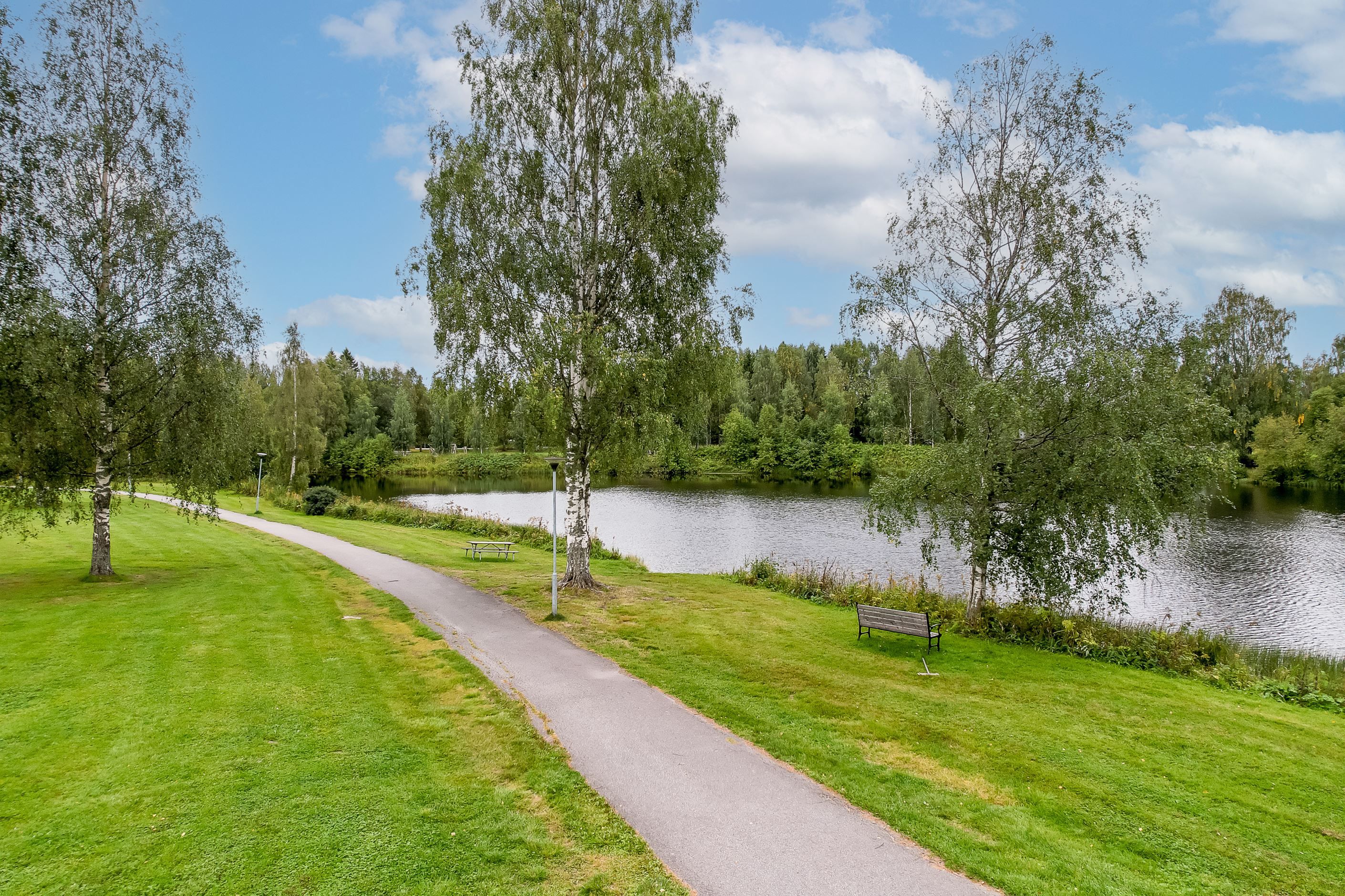 Fina promenadstråk utmed