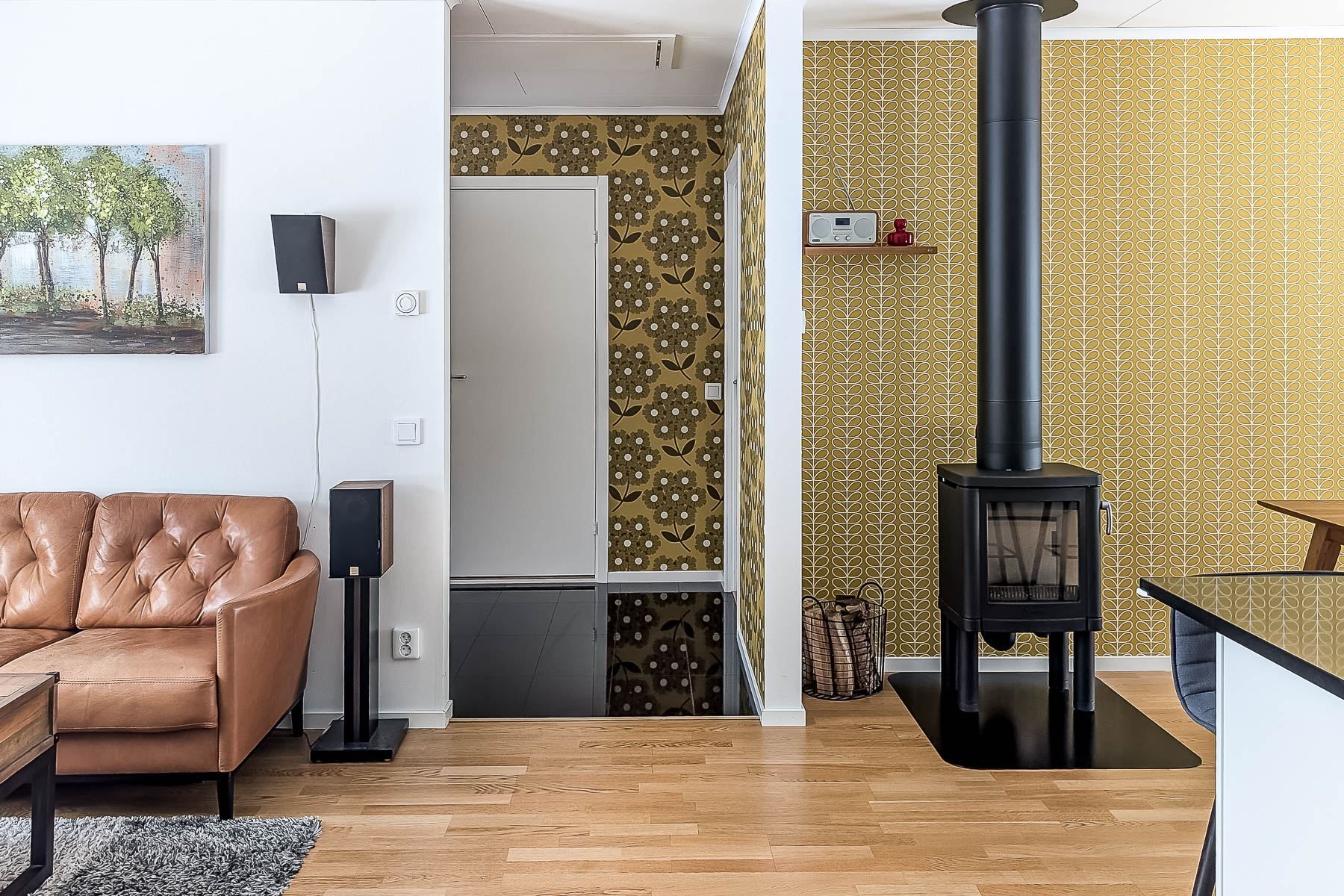 Nyligt installerad kamin