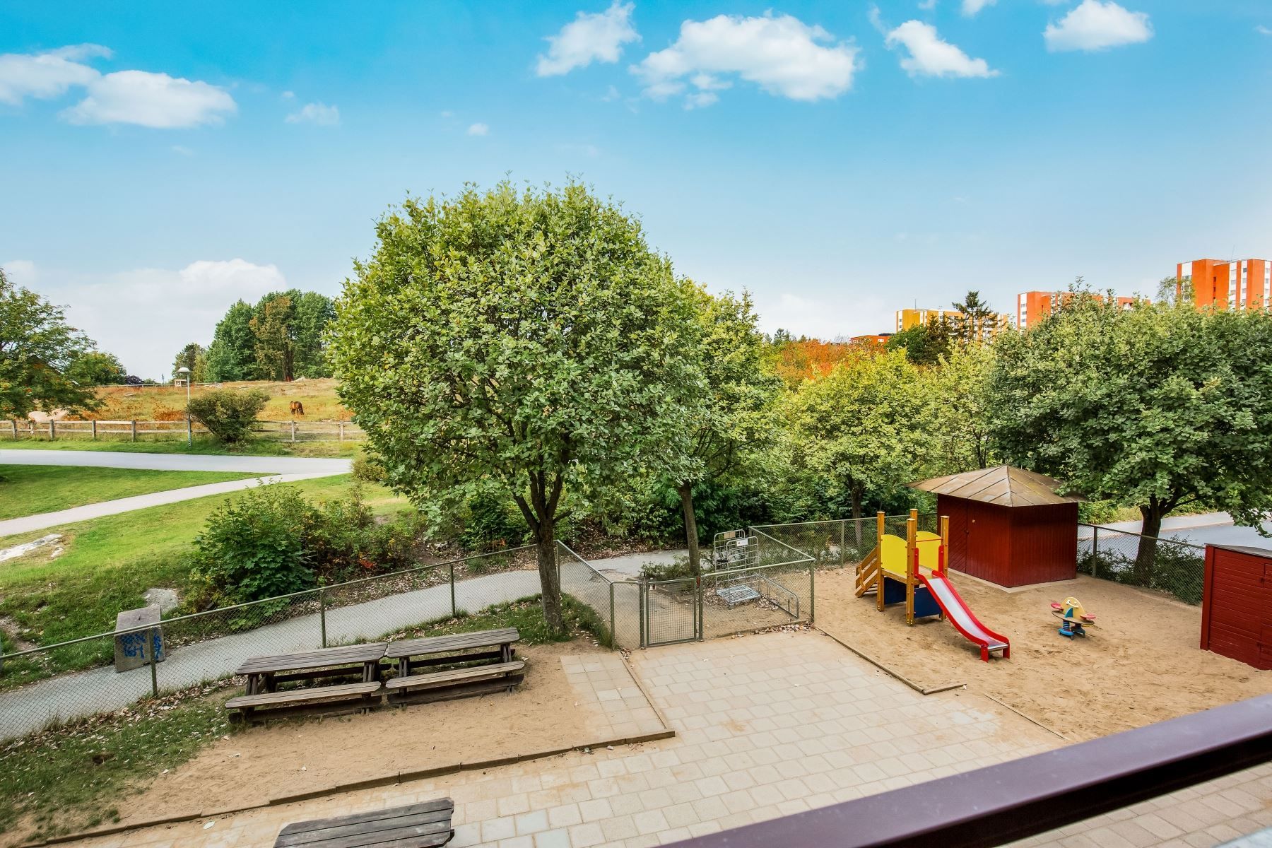 Utsikt från balkong