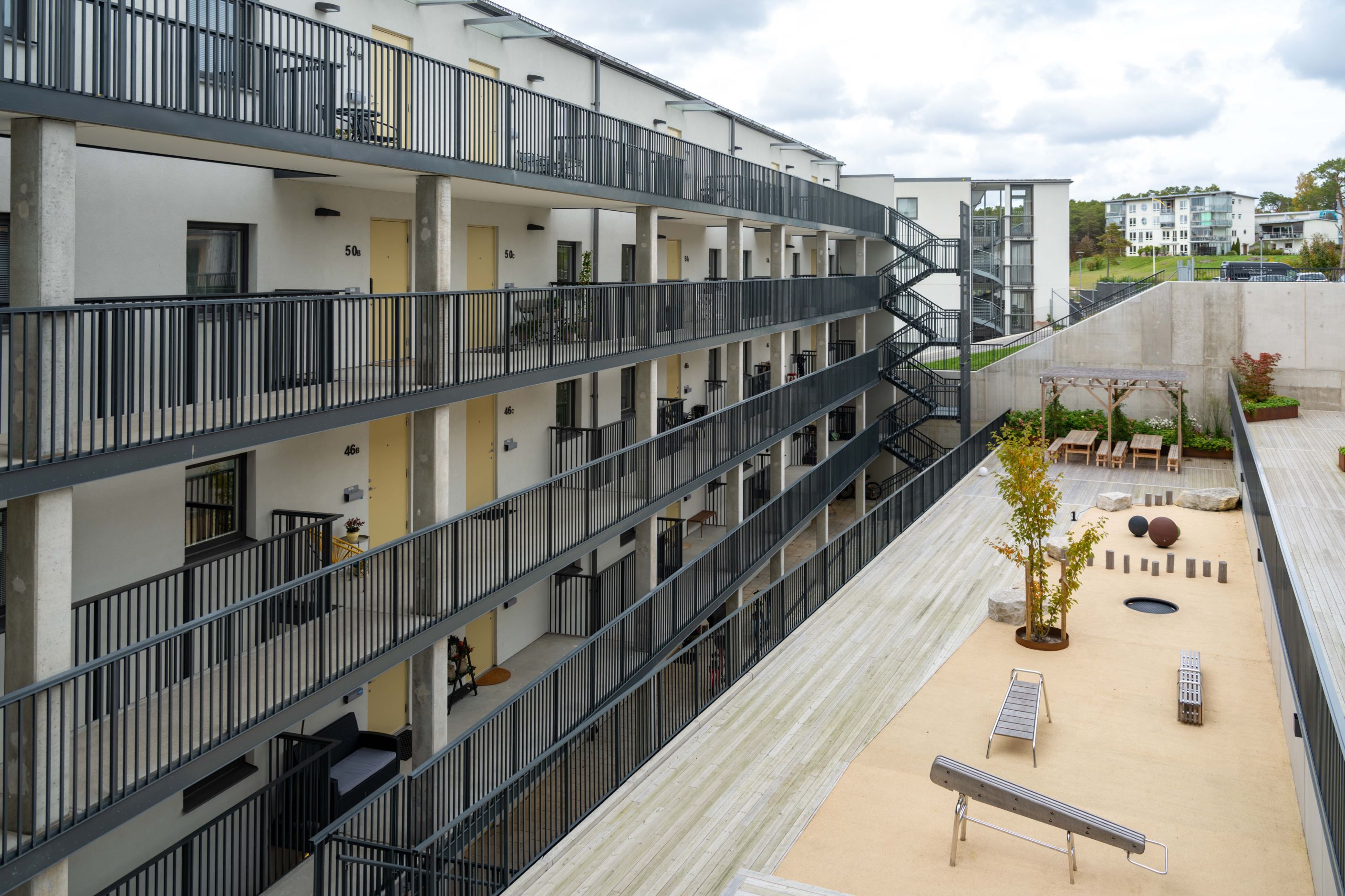 Utsikt mot innergård