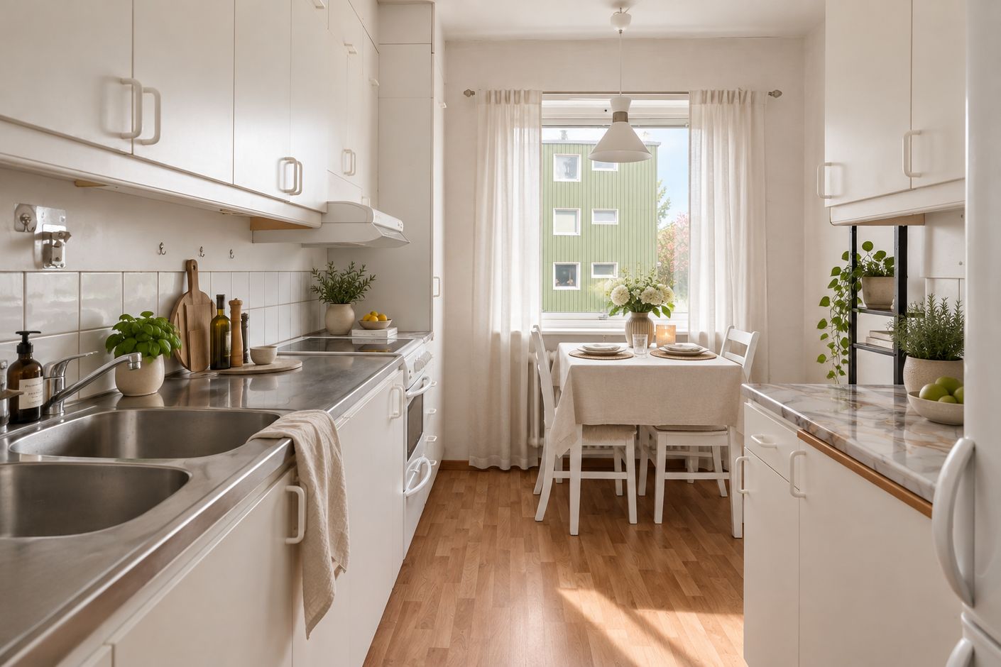 AI-genererad styling. Möblering och inredning är digitalt tillagd