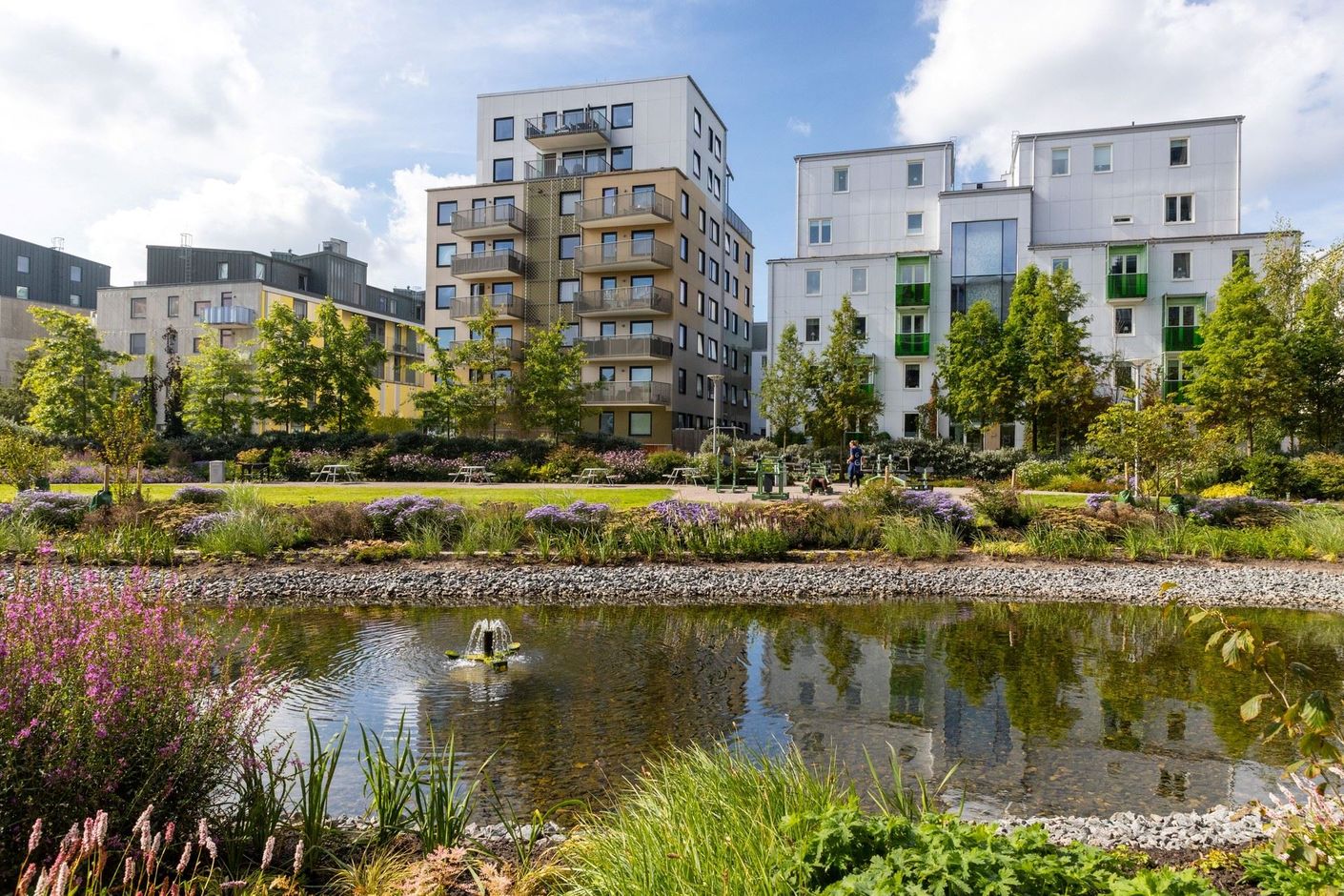 Härlig utsikt över parken.