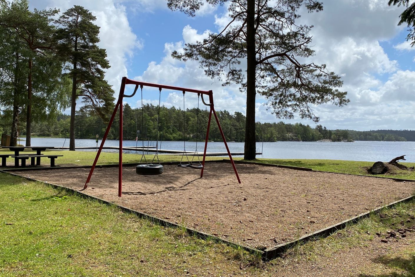 Gungställning, perfekt för de yngre badkrukorna