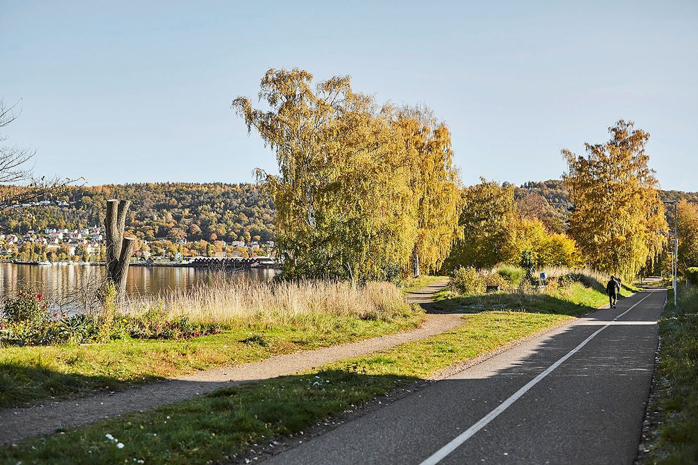 Ta dig med cykel till Jönköping eller Huskvarna utmed Vätterns cykelbana/strand