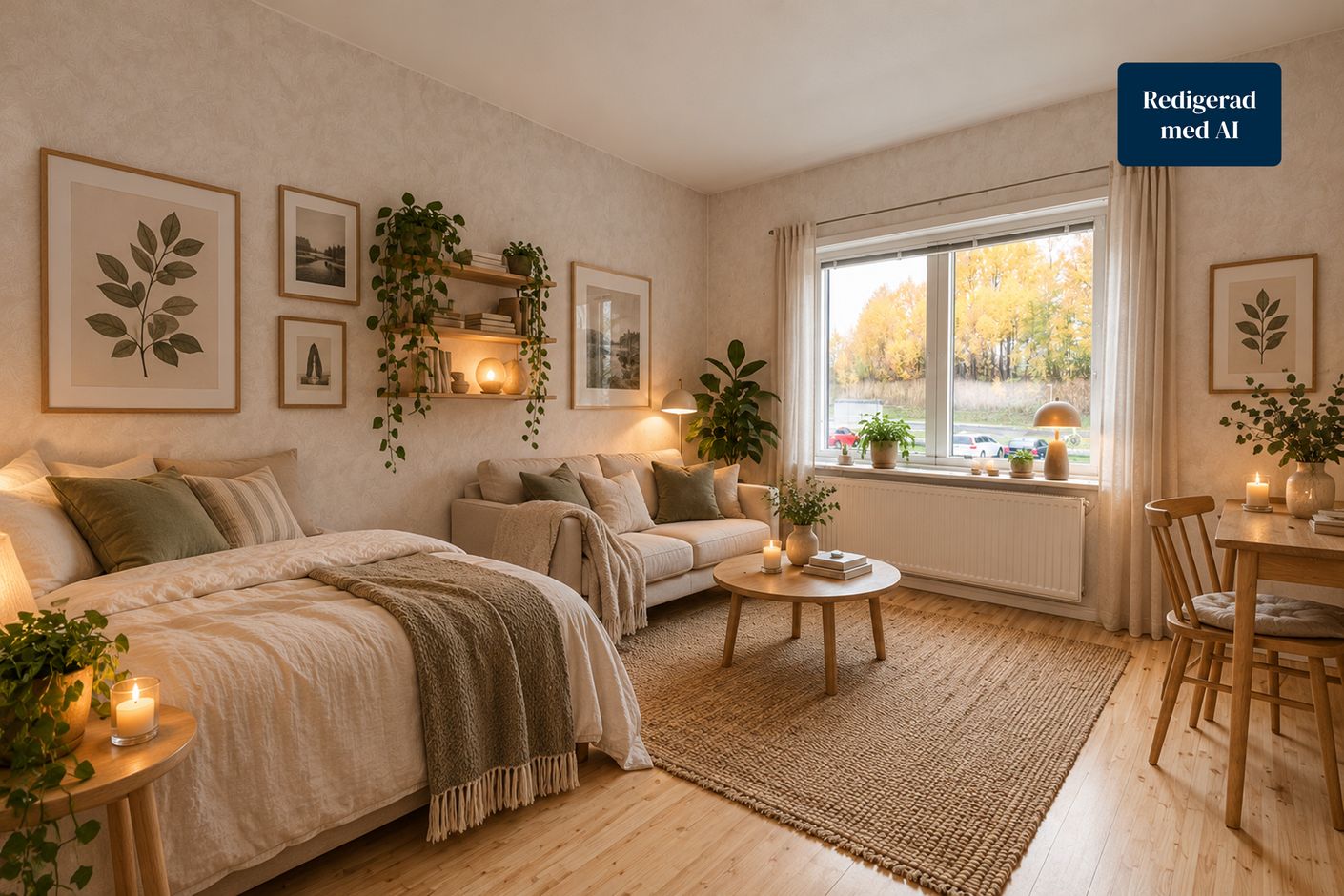 Gånglåten 27 gäst-lägenhet AI stylad bild