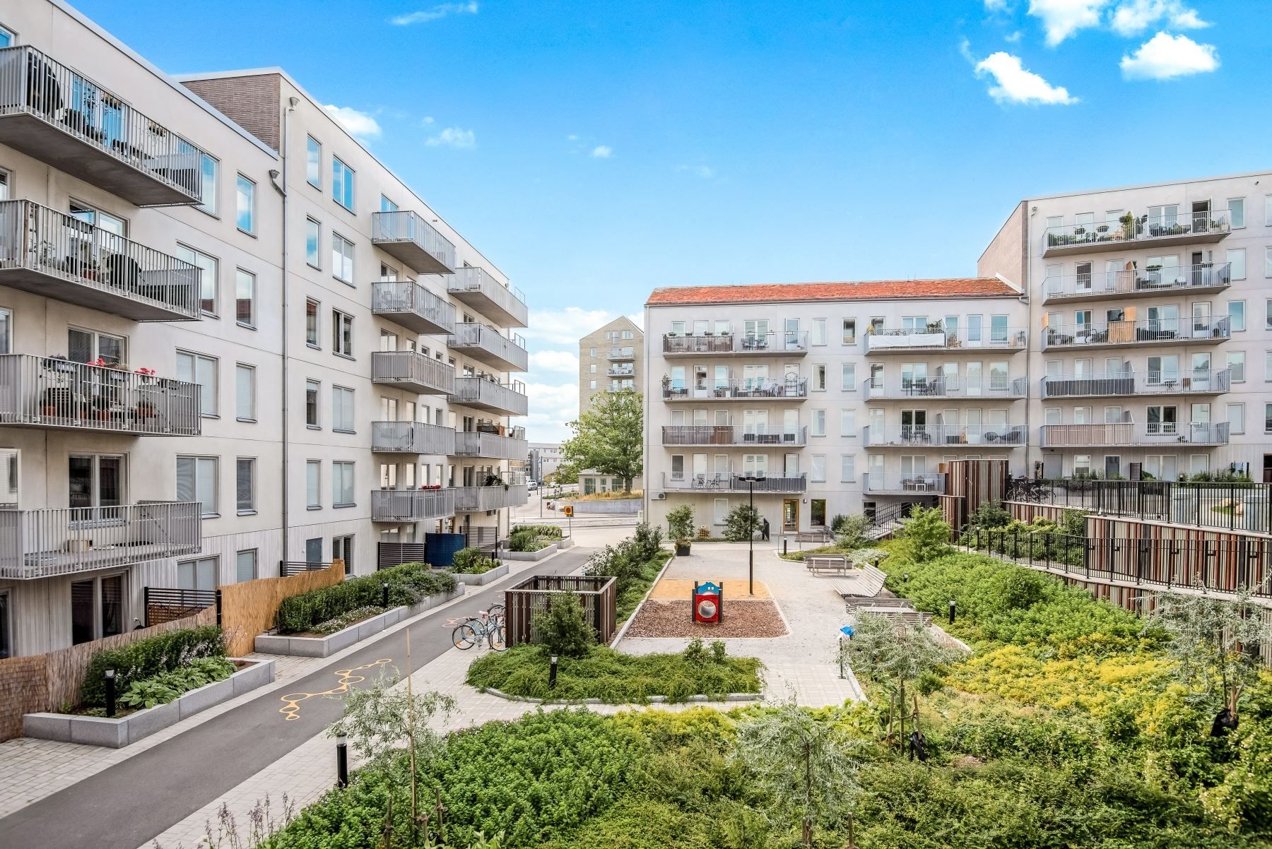 Utsikt mot innergård