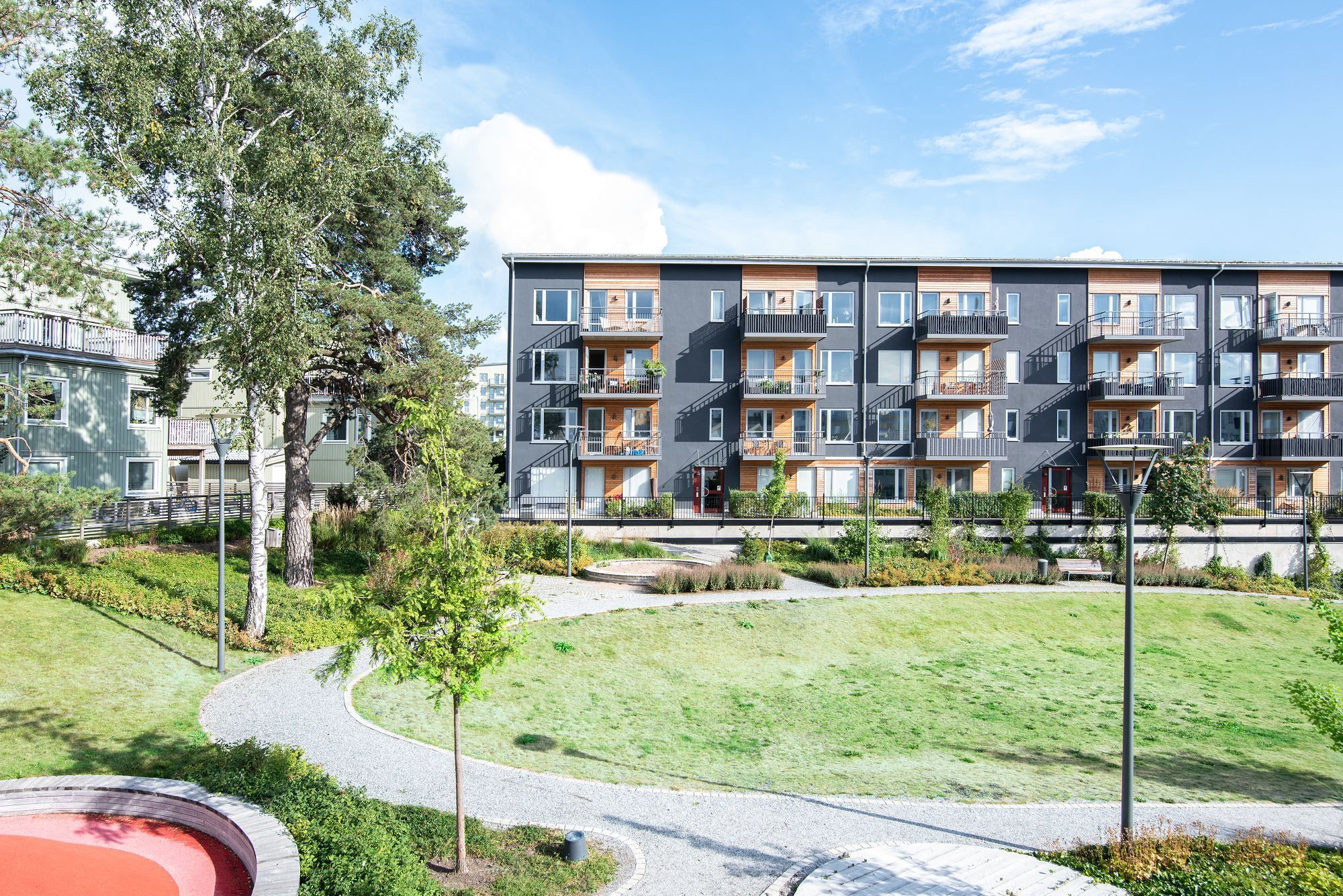 Fasad från innergård