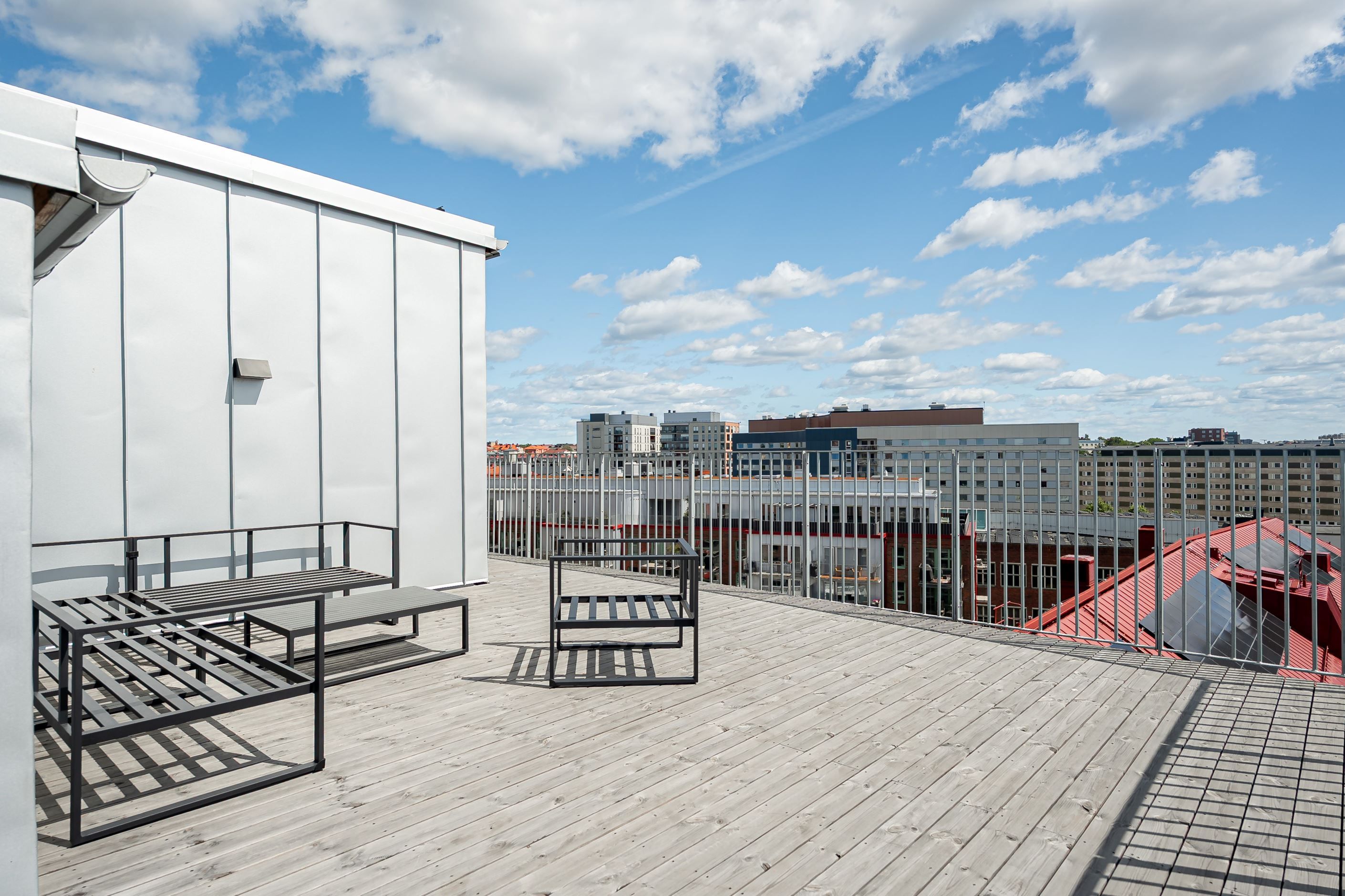 Takterrassen med milsvid vy!