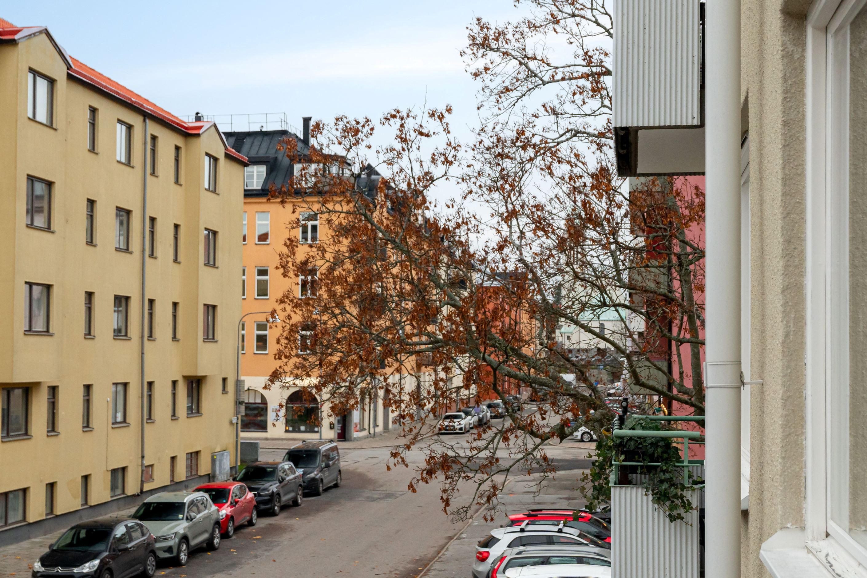 Fin utsikt från balkong