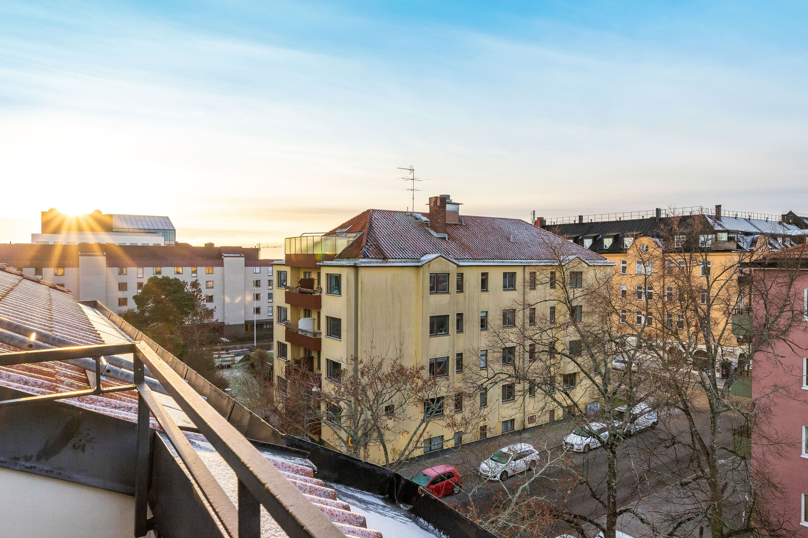 Utsikt från föreningens takterrass