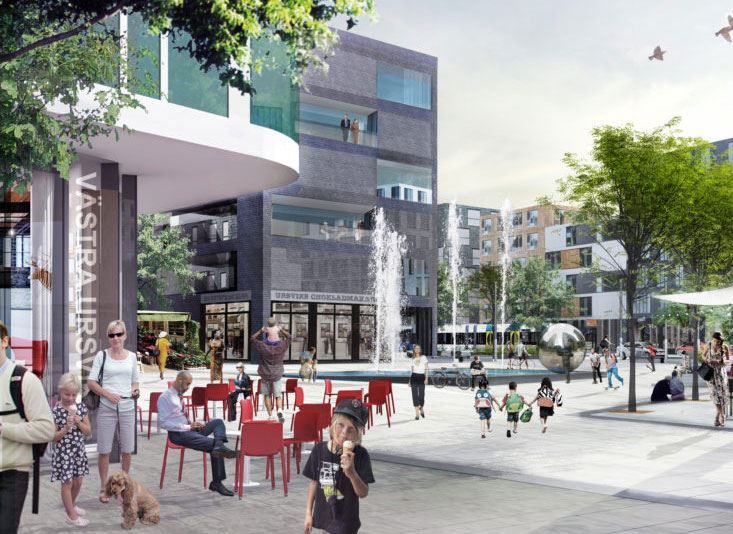 Visionsbild nya Ursviks Torg
