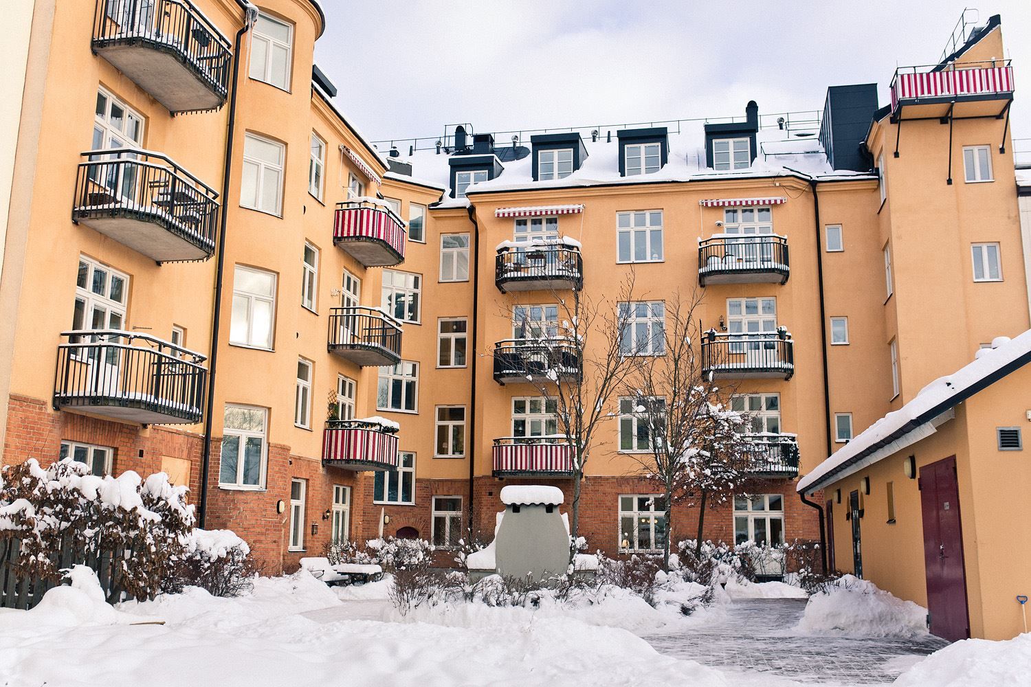 Innergården vinter