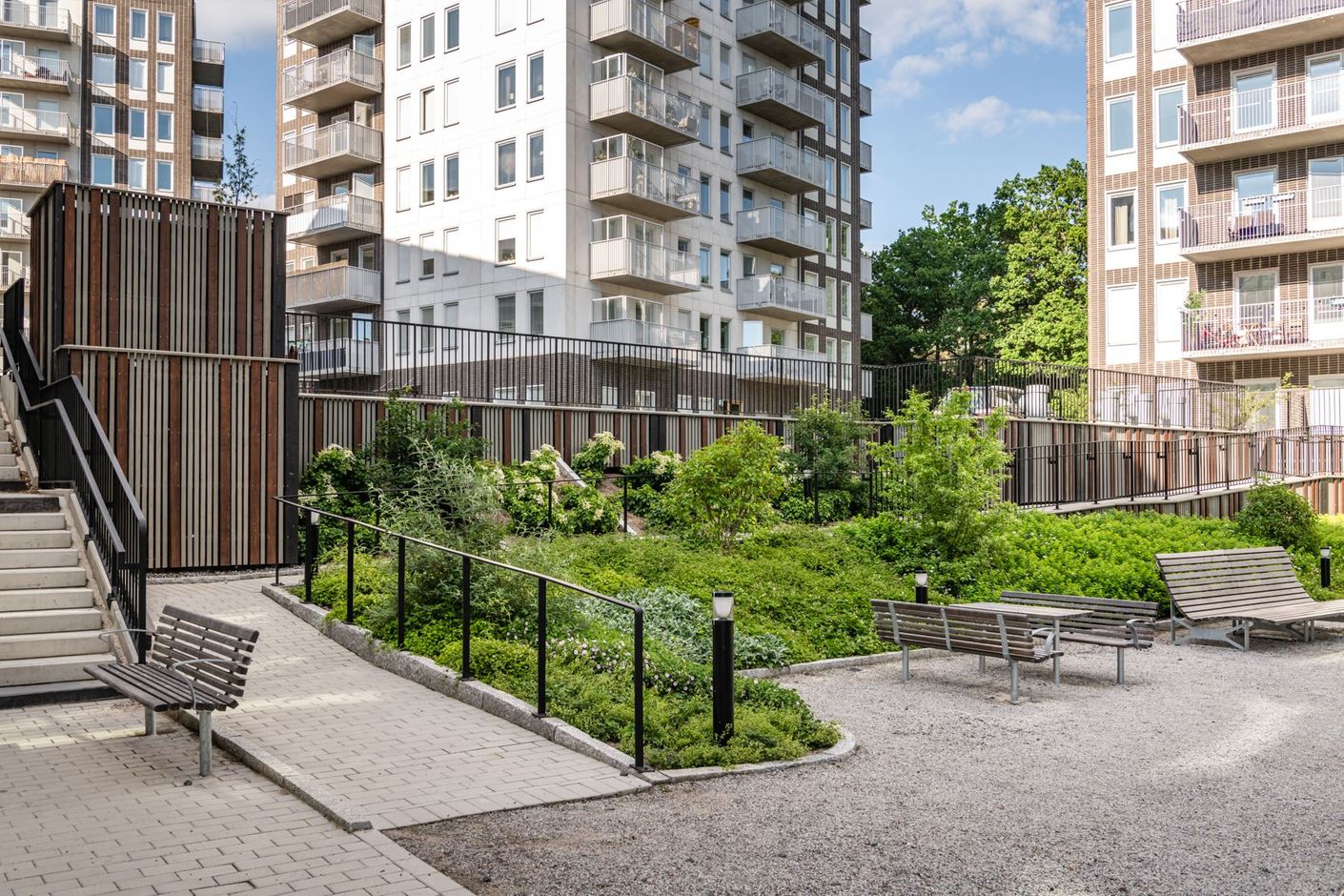 Utsikt mot innergård