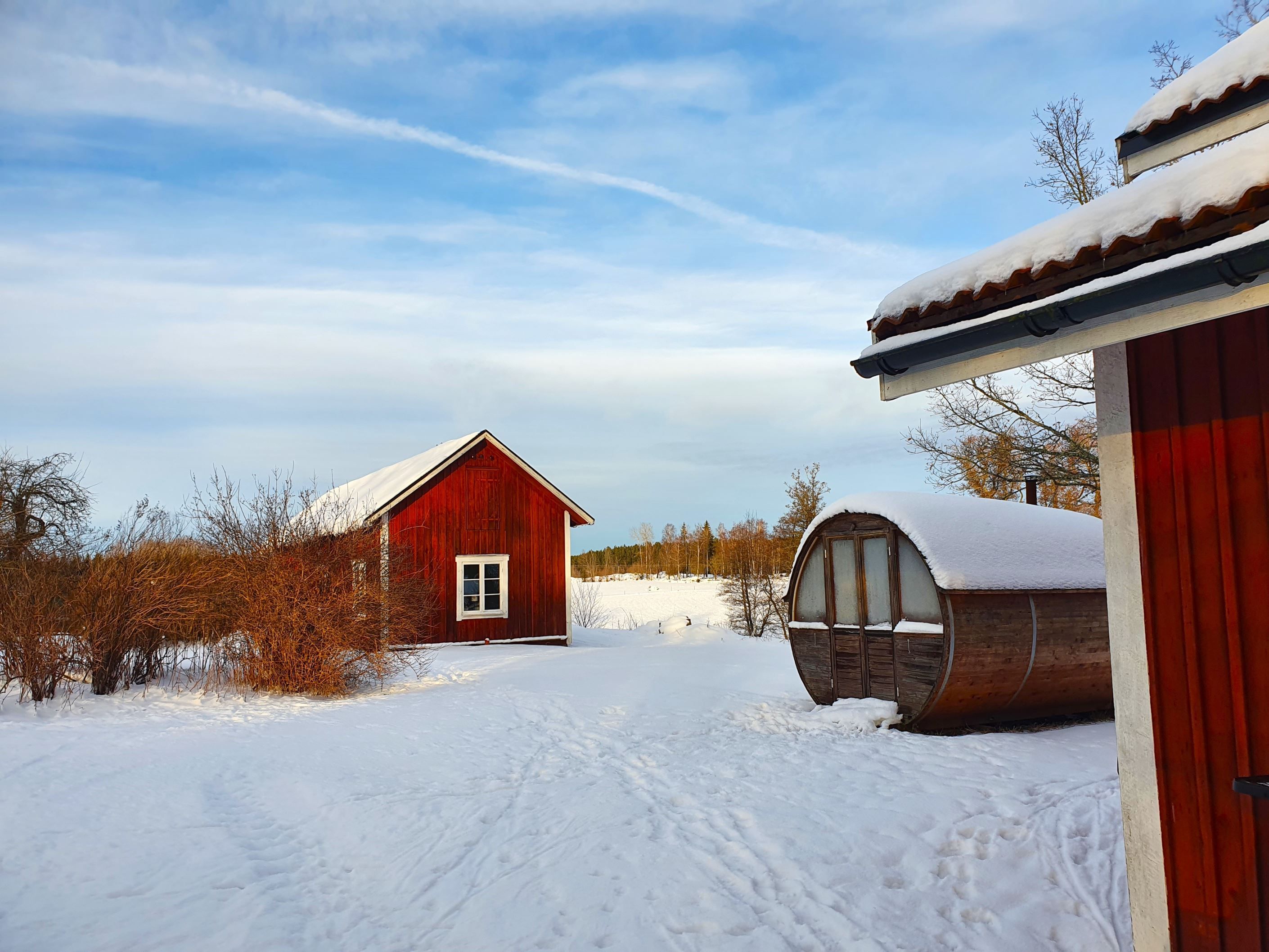 Vinterbild bastuhus