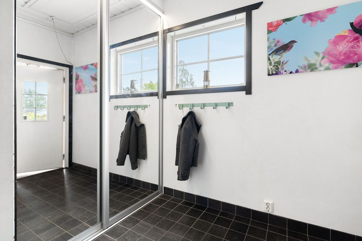 Entréhall med golvklinker & elvärmegolv