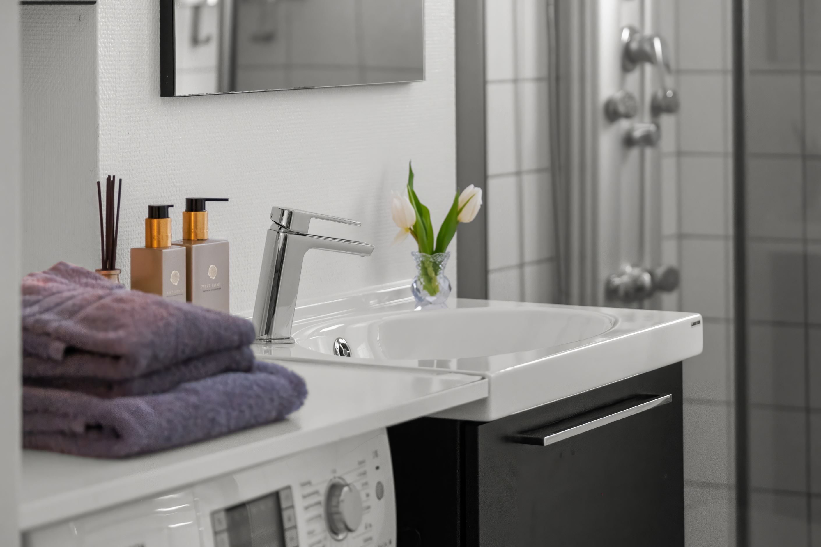 Badrum och tvättrum.