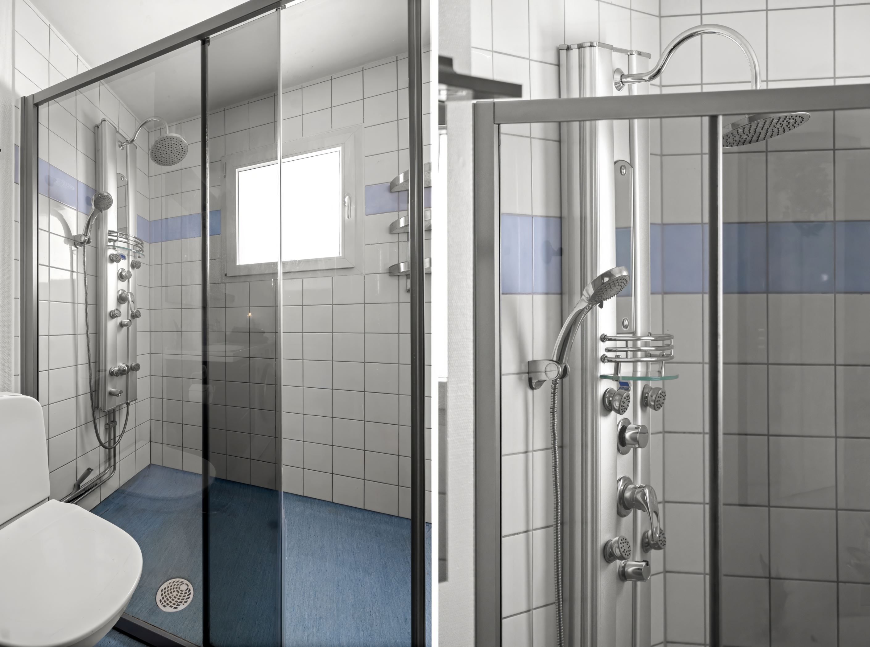 Badrum och tvättrum.