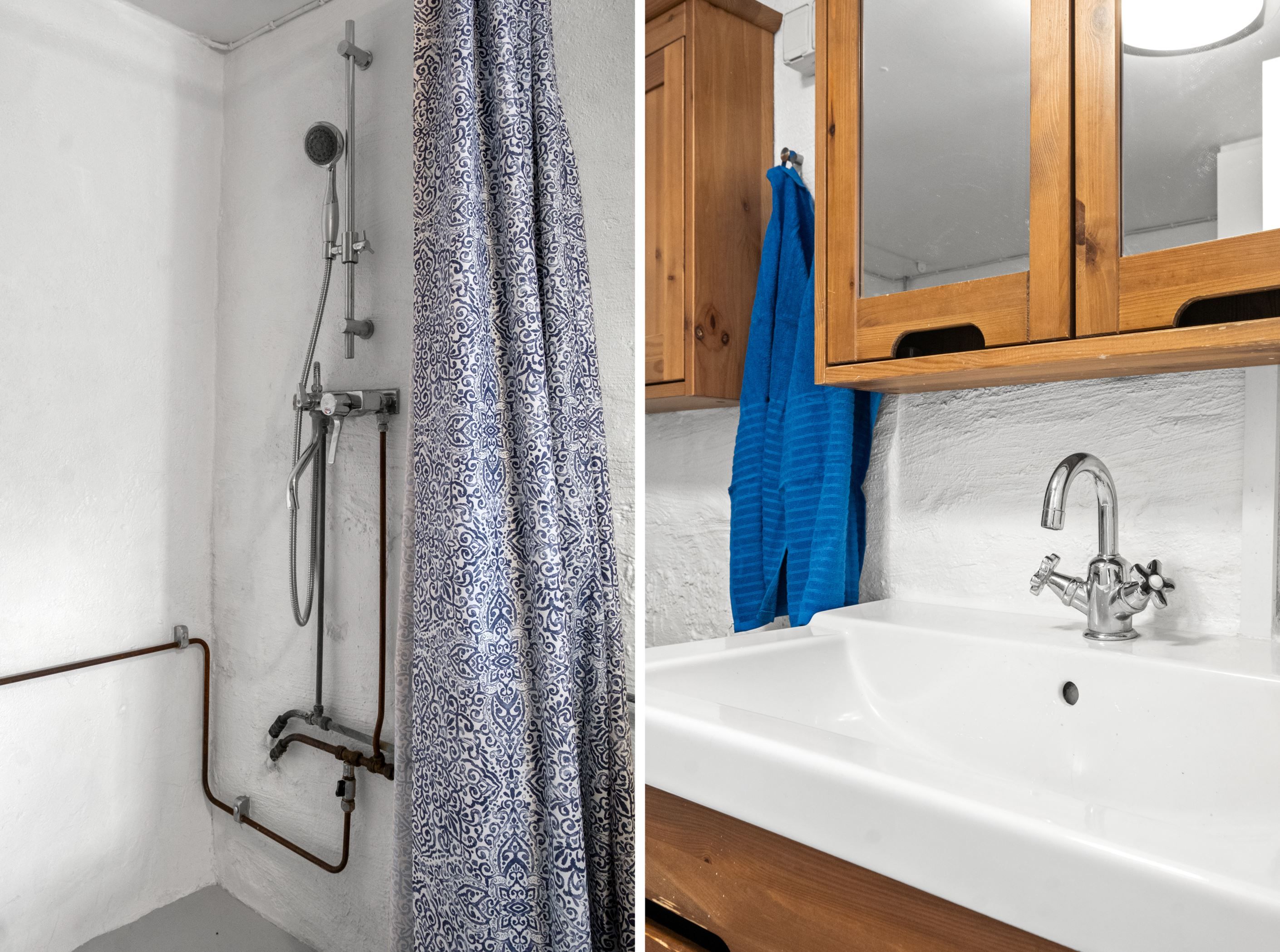 Badrum och tvättrum.