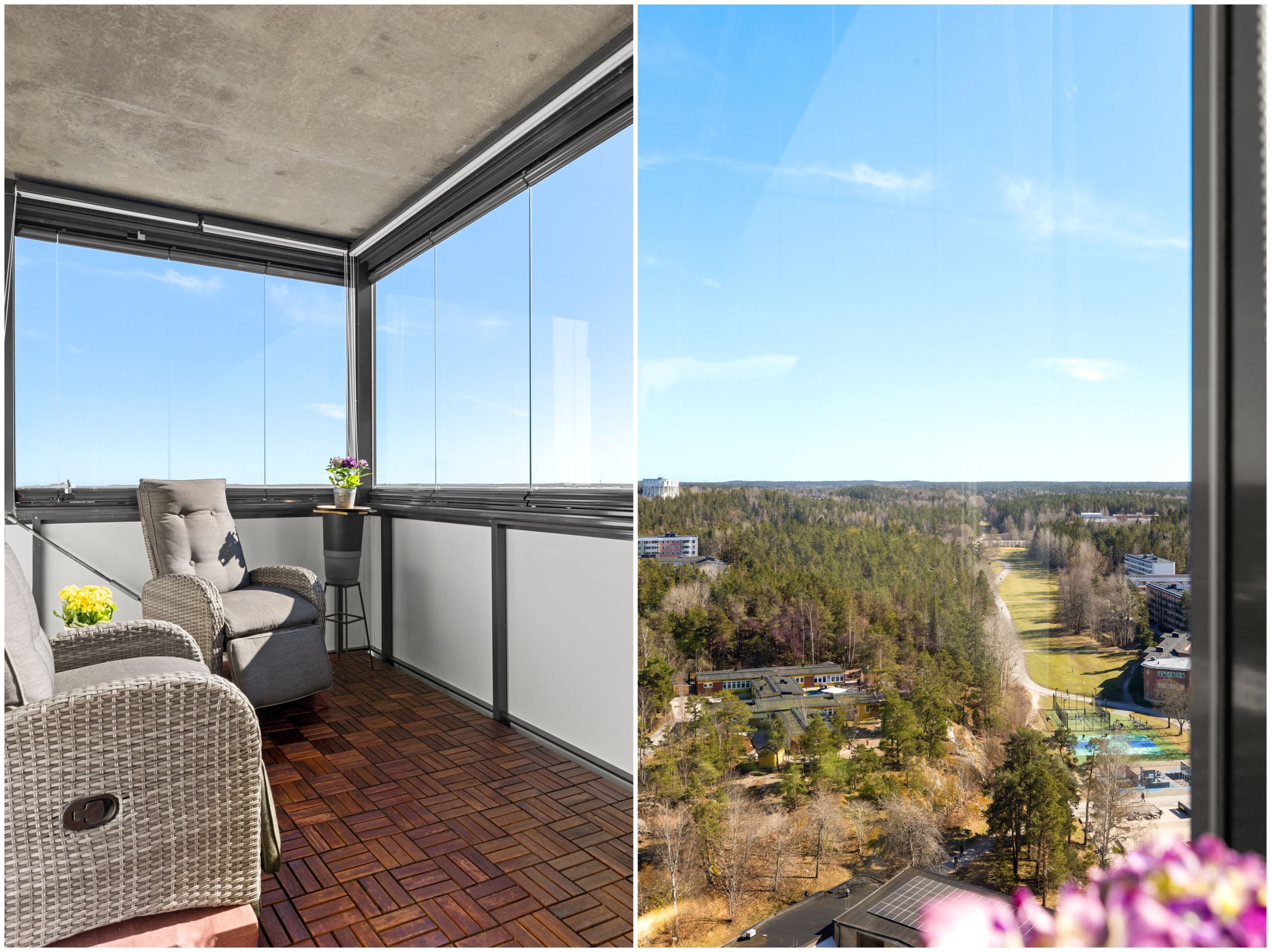 Utsikt från balkong